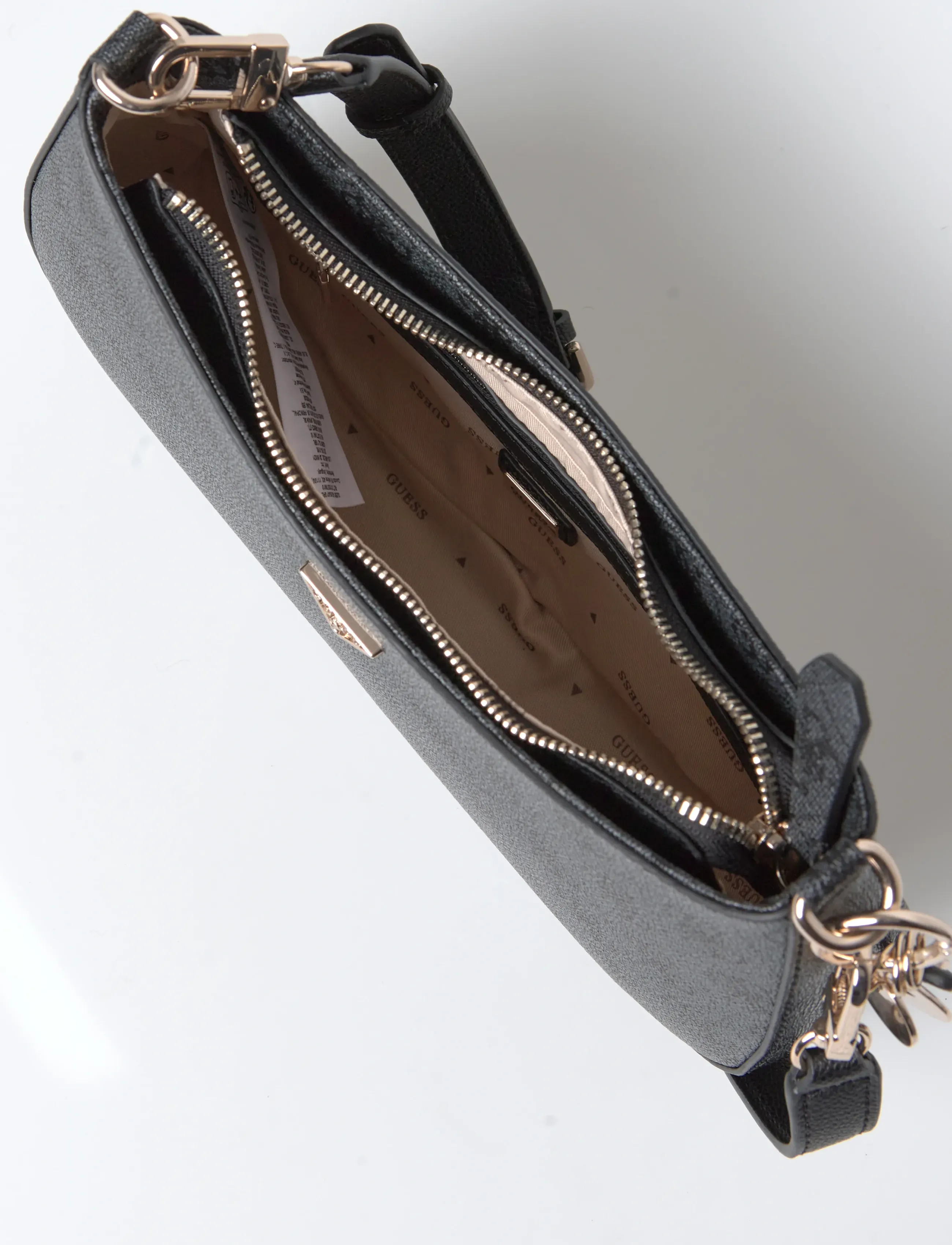 GUESS - NOELLE II TOP ZIP SHOULDER BAG - everyday style - coal logo - 4