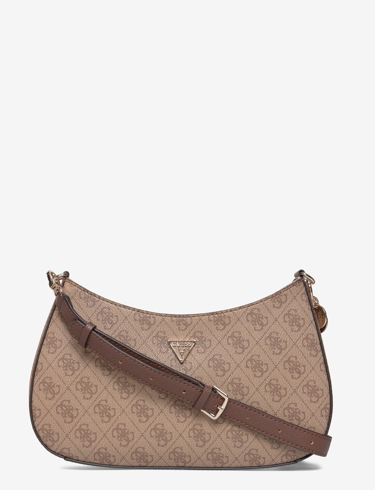 GUESS - NOELLE II TOP ZIP SHOULDER BAG - besondere anlässe - latte logo/brown - 0