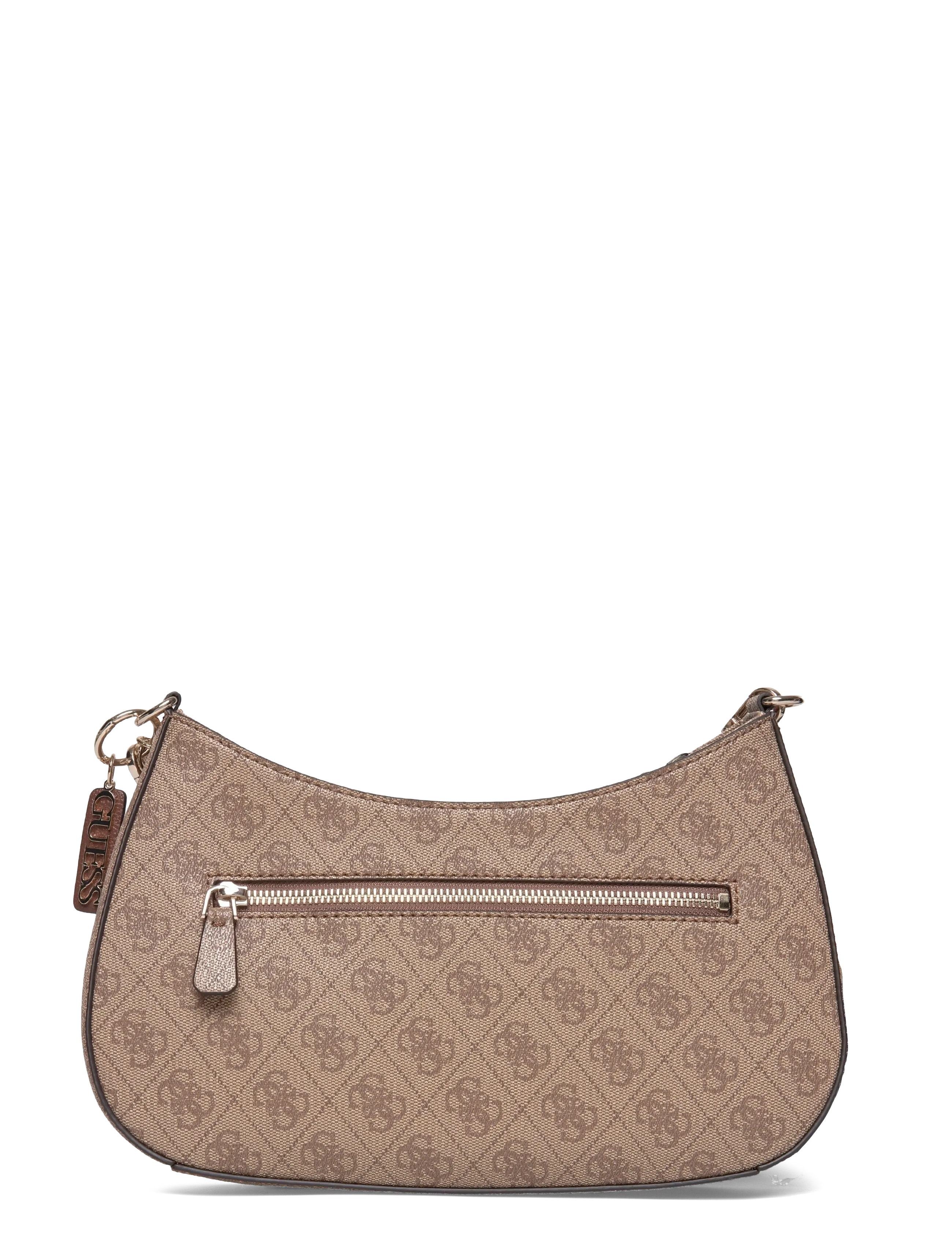 GUESS - NOELLE II TOP ZIP SHOULDER BAG - vardagsstil - latte logo/brown - 1
