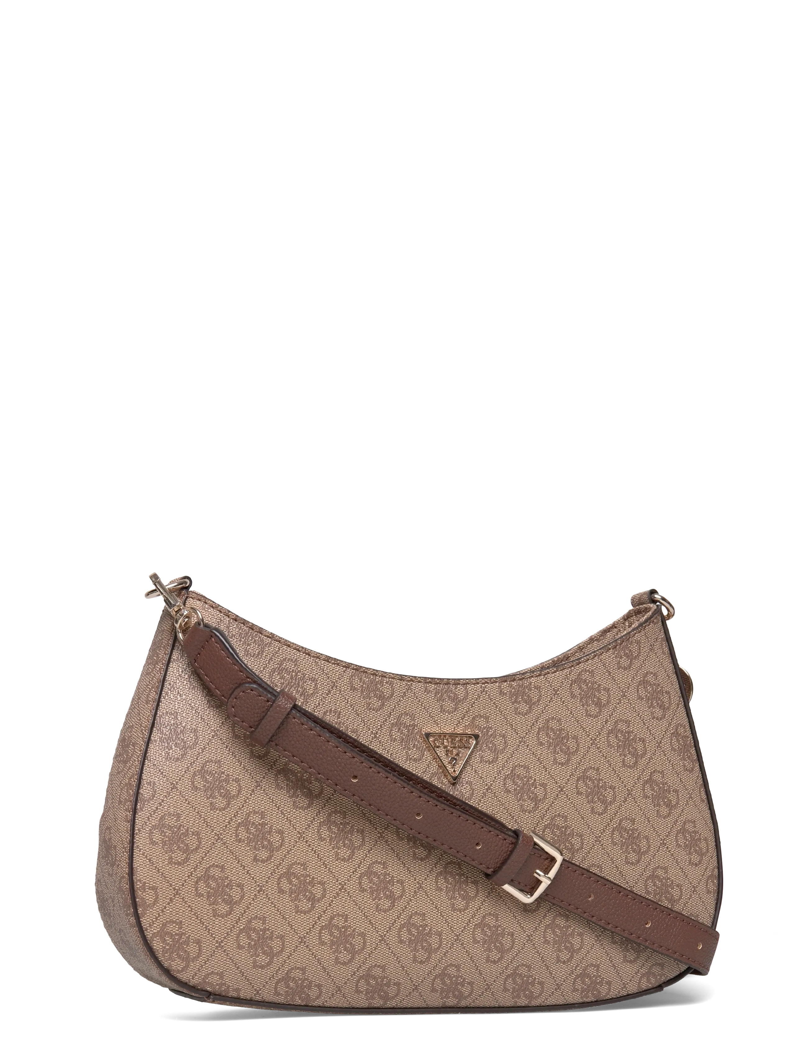 GUESS - NOELLE II TOP ZIP SHOULDER BAG - vardagsstil - latte logo/brown - 2