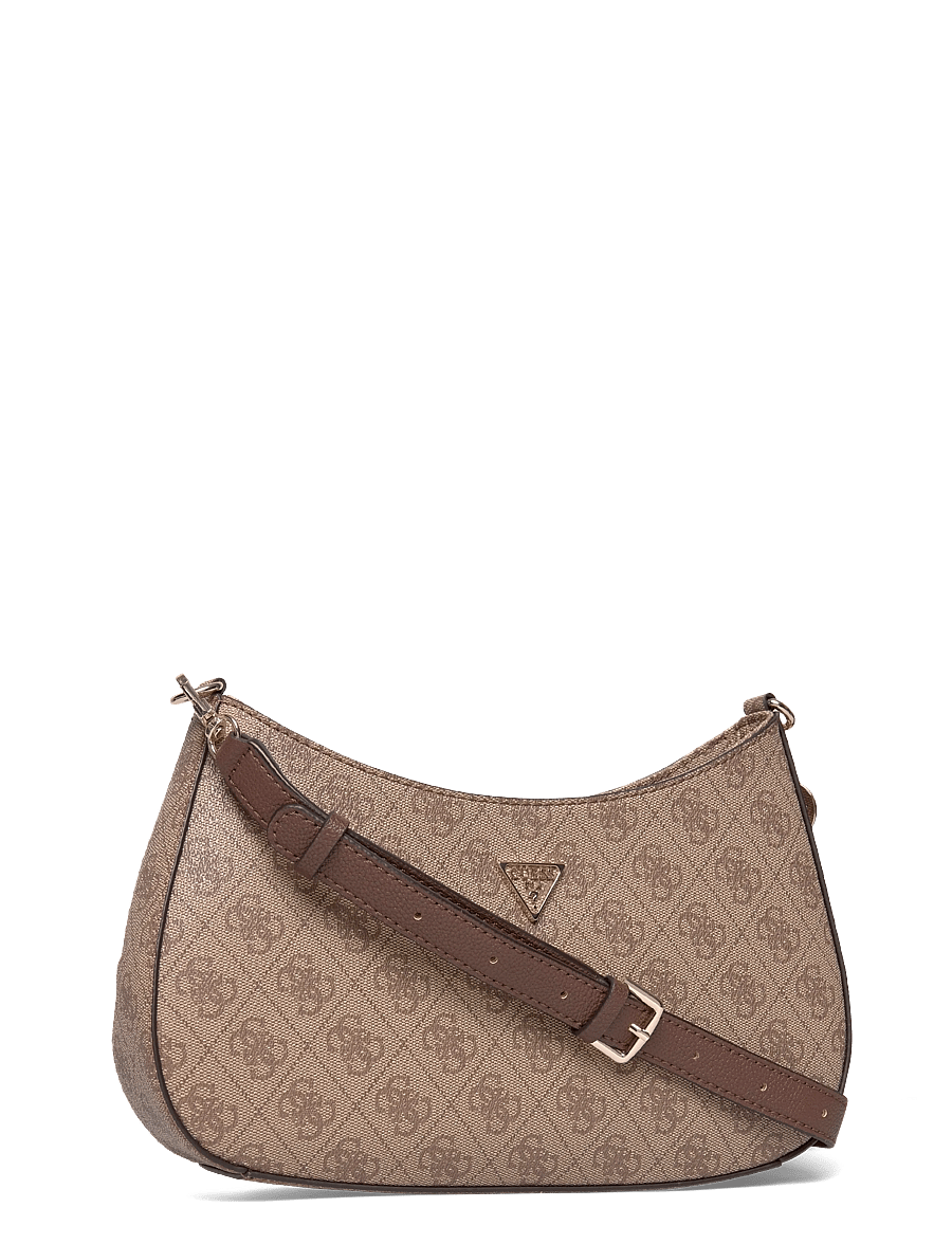 GUESS - NOELLE II TOP ZIP SHOULDER BAG - everyday style - latte logo/brown - 2