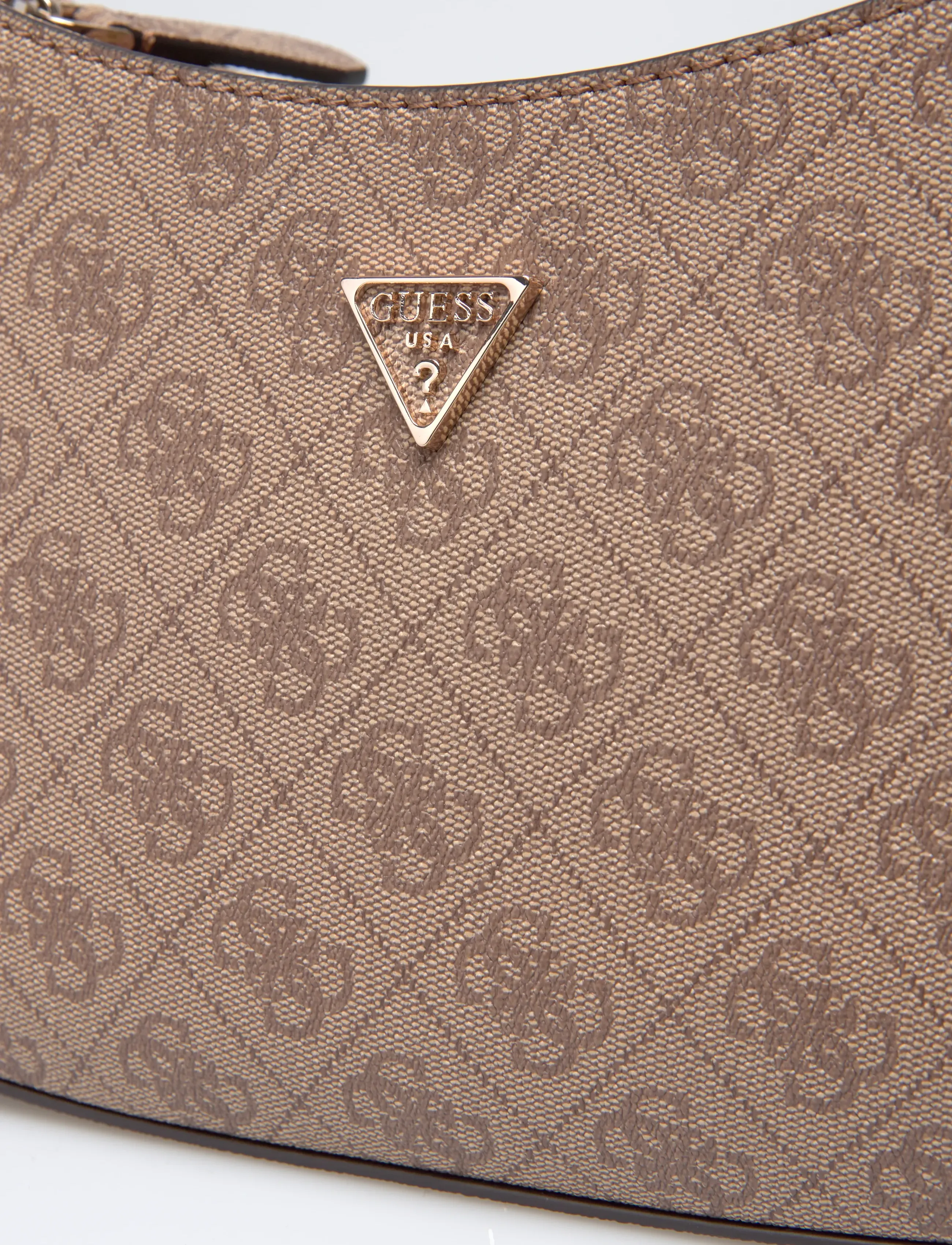 GUESS - NOELLE II TOP ZIP SHOULDER BAG - vardagsstil - latte logo/brown - 3