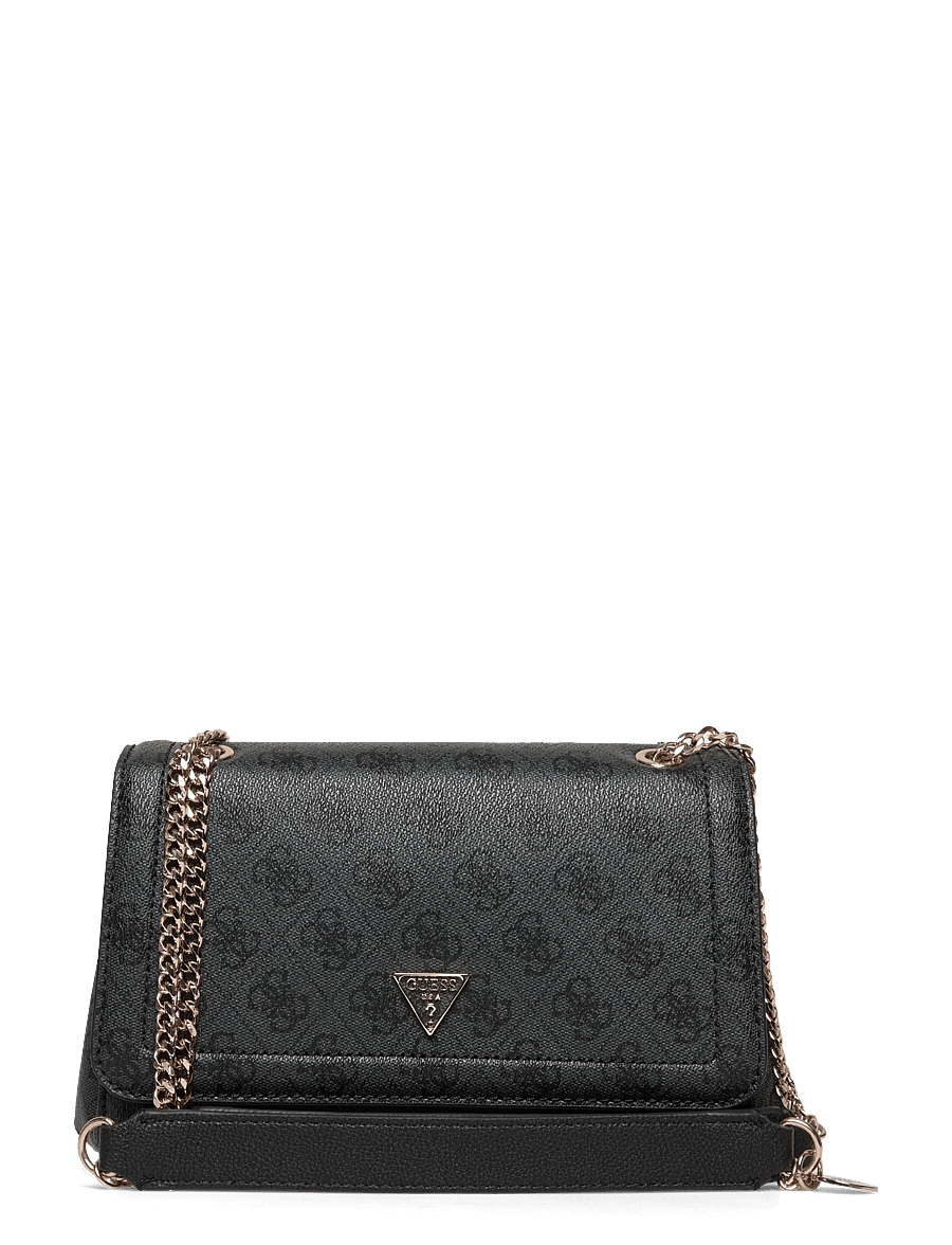 GUESS - NOELLE II CNVRTBLE XBODY FLAP - crossbody tassen - coal logo - 0