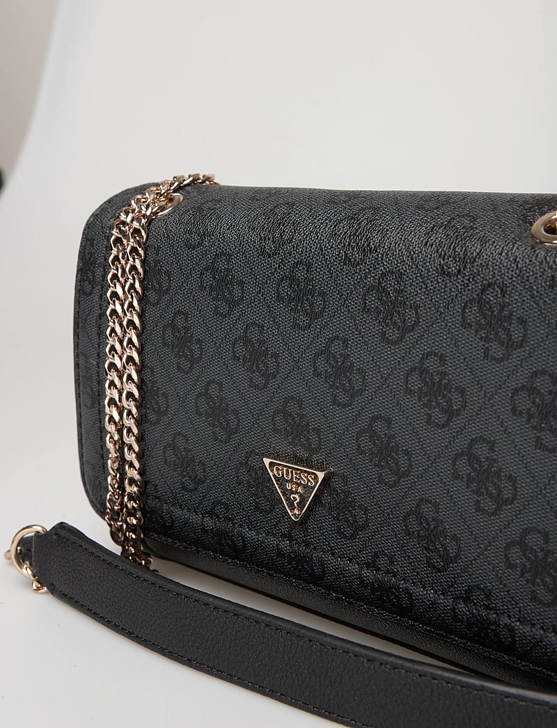 GUESS - NOELLE II CNVRTBLE XBODY FLAP - crossbody bags - coal logo - 3