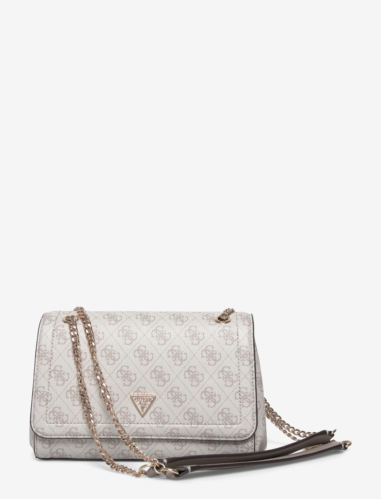 GUESS - NOELLE II CNVRTBLE XBODY FLAP - crossbody bags - dark taupe logo - 0