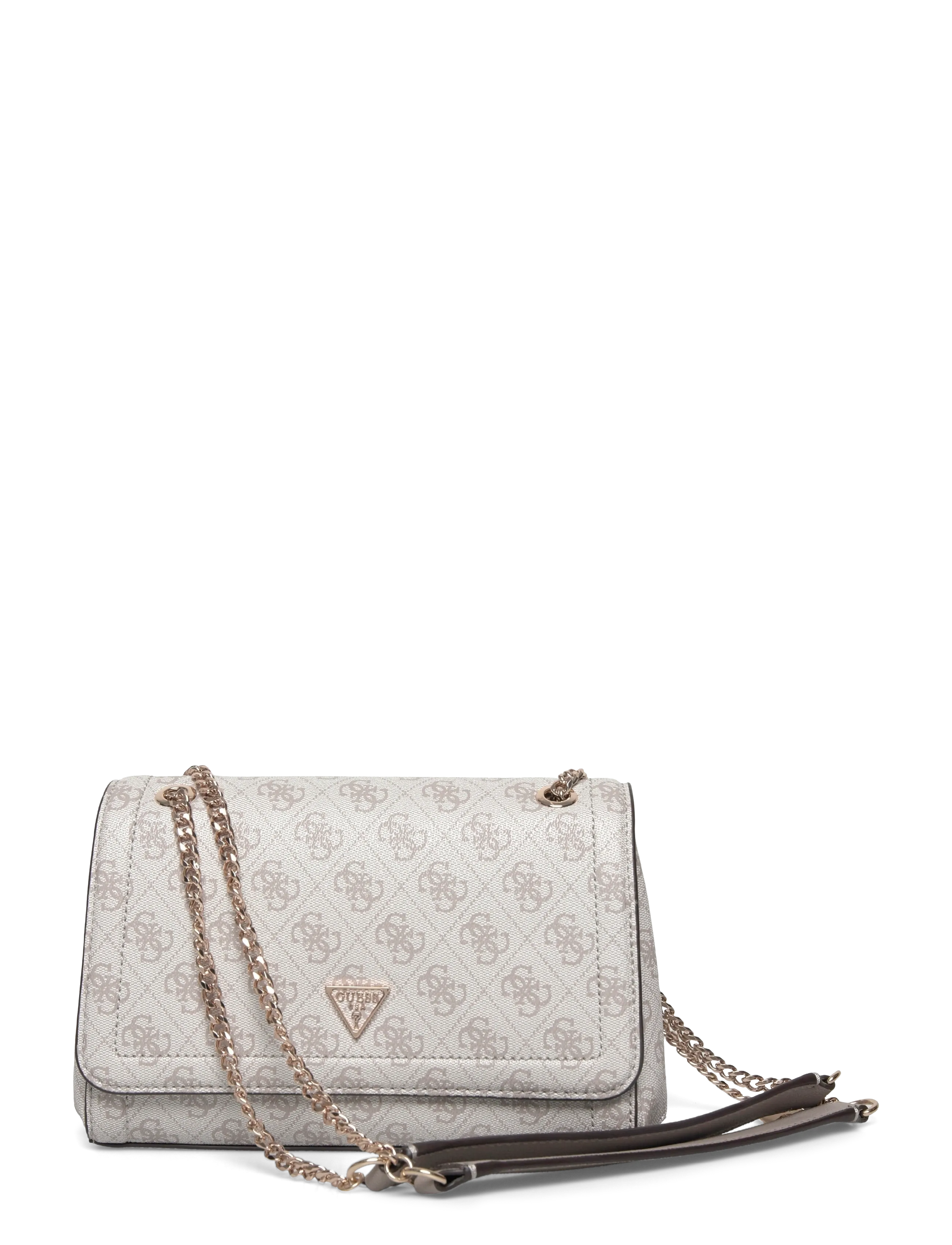 GUESS NOELLE II CNVRTBLE XBODY FLAP - Tassen - DARK TAUPE LOGO / gold