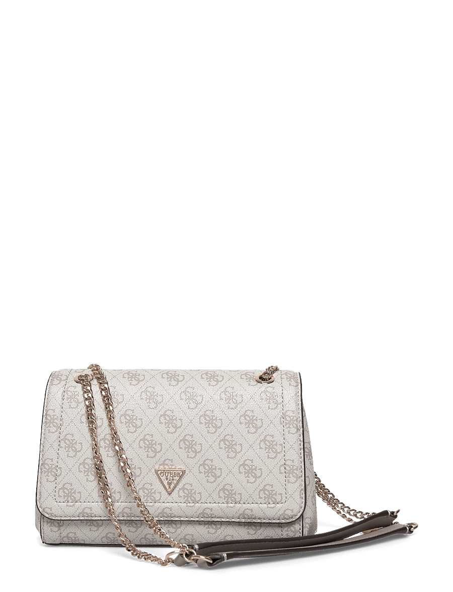 GUESS - NOELLE II CNVRTBLE XBODY FLAP - crossbody bags - dark taupe logo - 0