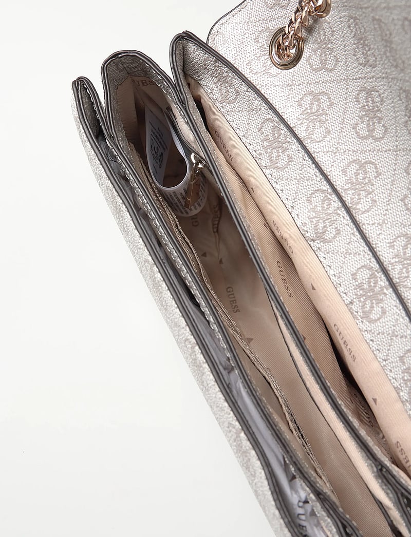 GUESS - NOELLE II CNVRTBLE XBODY FLAP - crossbody bags - dark taupe logo - 4