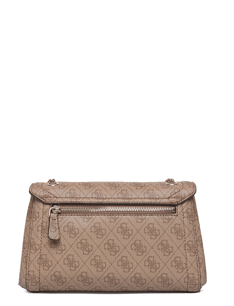 GUESS - NOELLE II CNVRTBLE XBODY FLAP - crossbody bags - latte logo/brown - 1