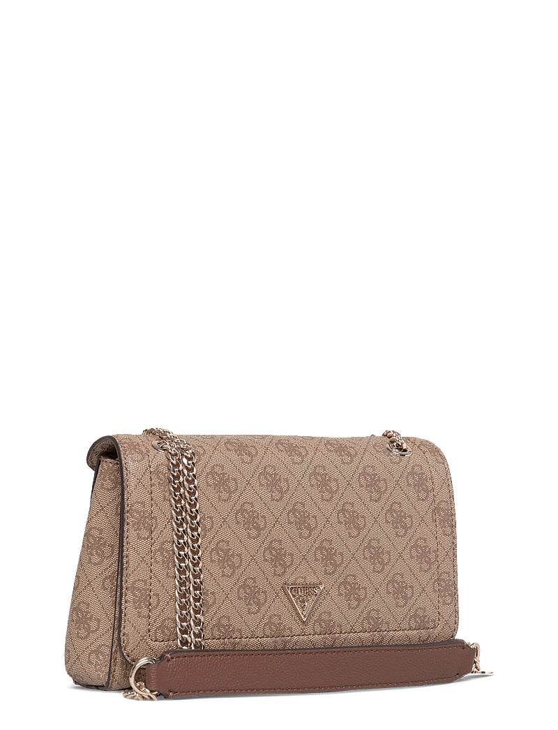 GUESS - NOELLE II CNVRTBLE XBODY FLAP - crossbody bags - latte logo/brown - 2