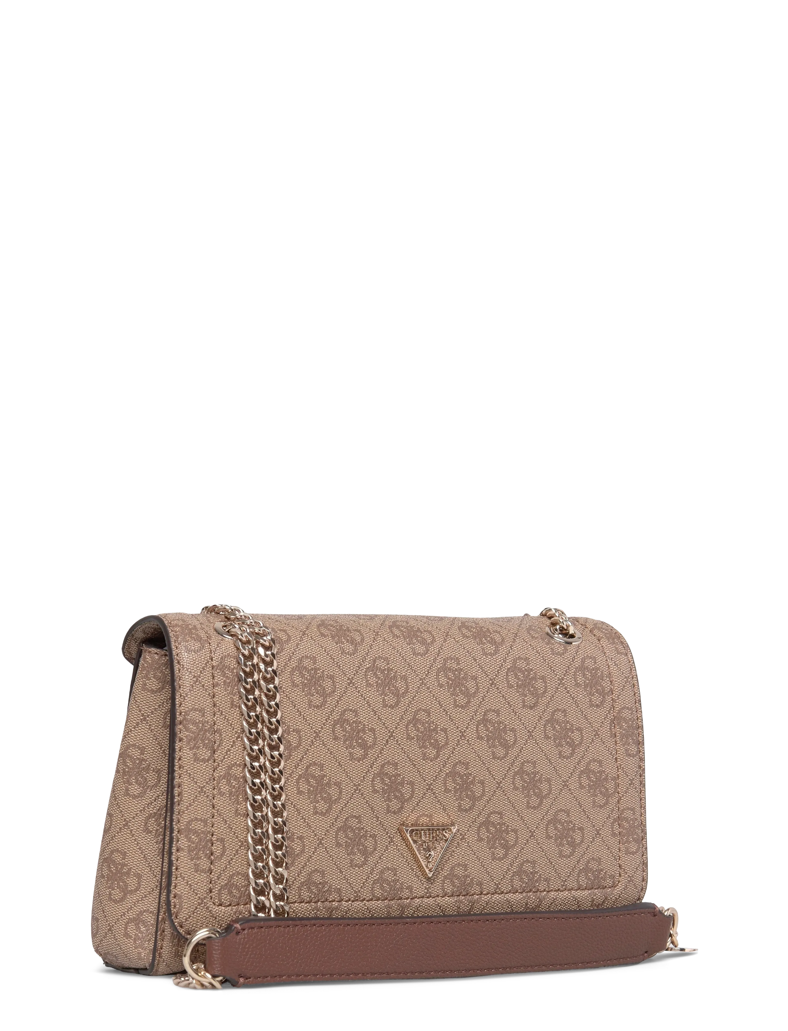 GUESS - NOELLE II CNVRTBLE XBODY FLAP - crossbody bags - latte logo/brown - 2