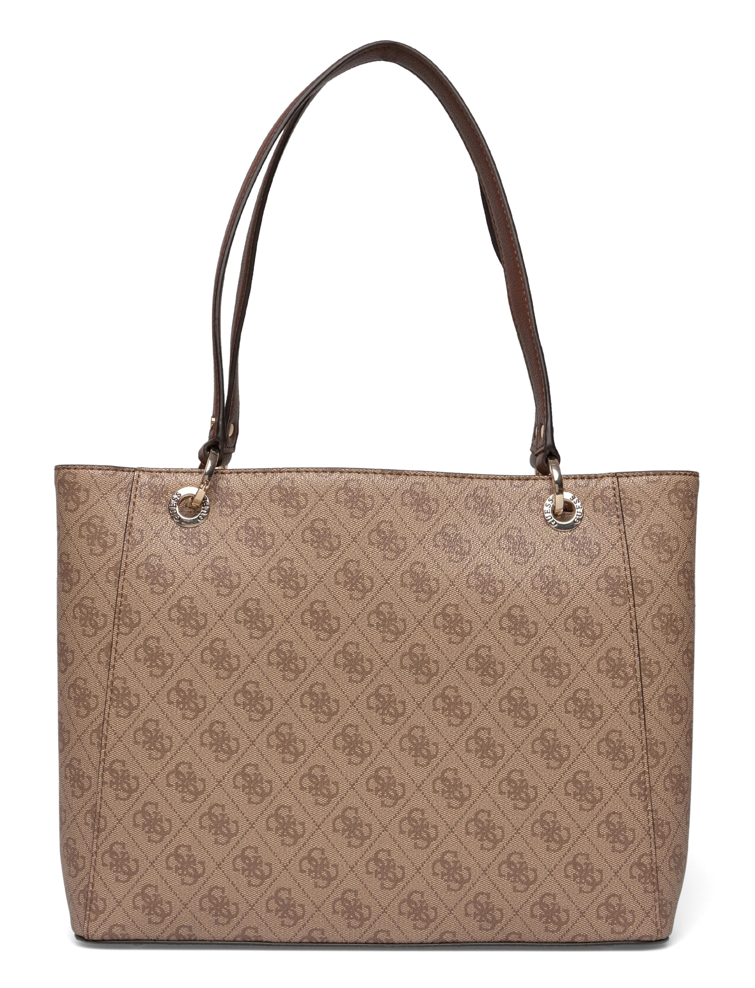 GUESS - NOELLE II TOTE - shoppingväskor - latte logo/brown - 1