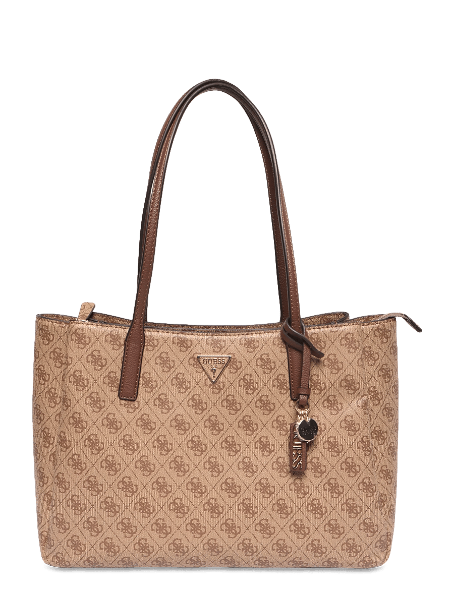 GUESS - NOELLE II TECH TOTE - tote bags - latte logo/brown - 0