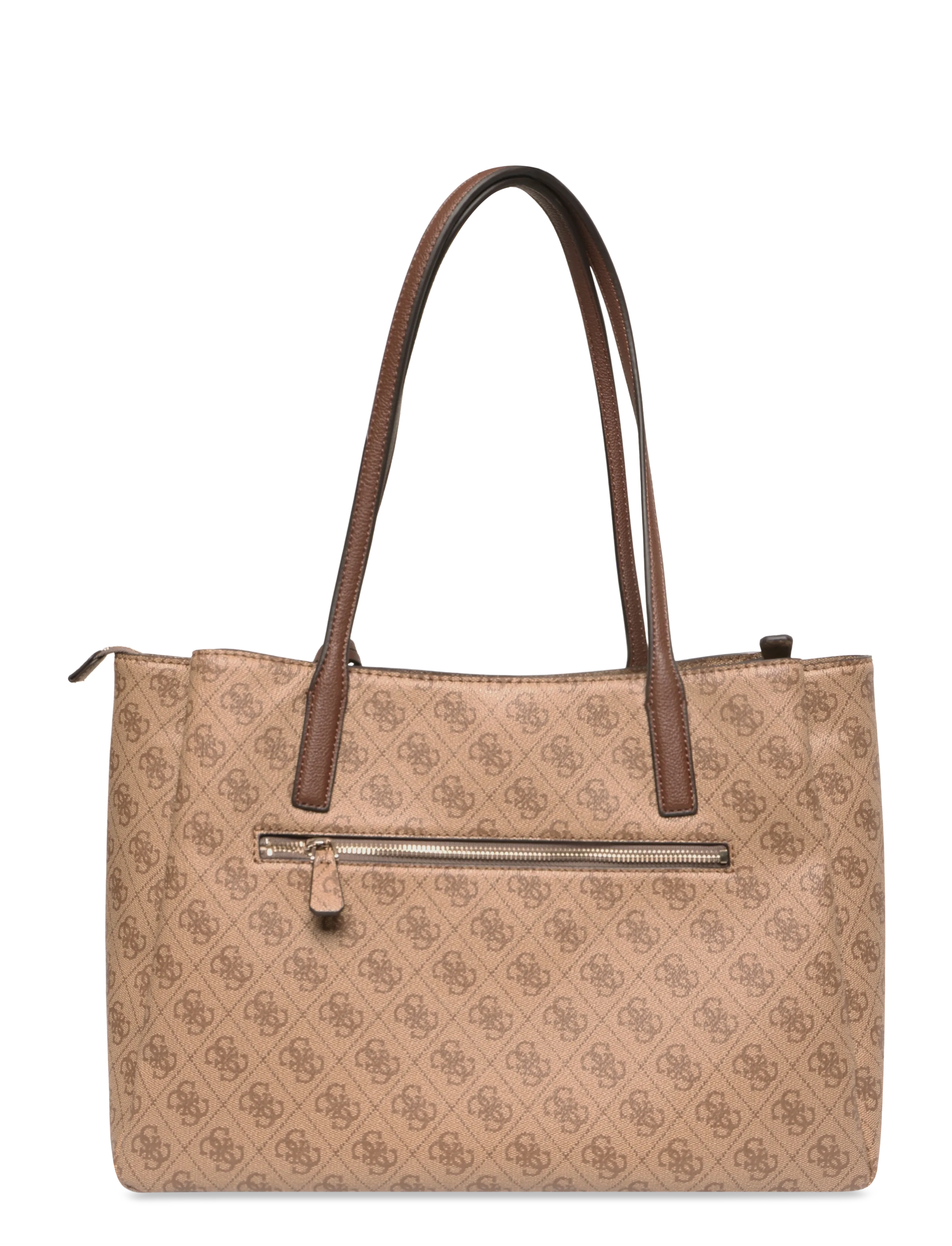 GUESS - NOELLE II TECH TOTE - tote bags - latte logo/brown - 1
