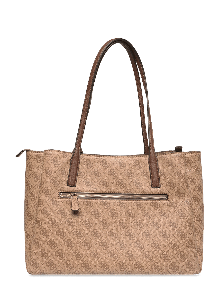 GUESS - NOELLE II TECH TOTE - tote bags - latte logo/brown - 1