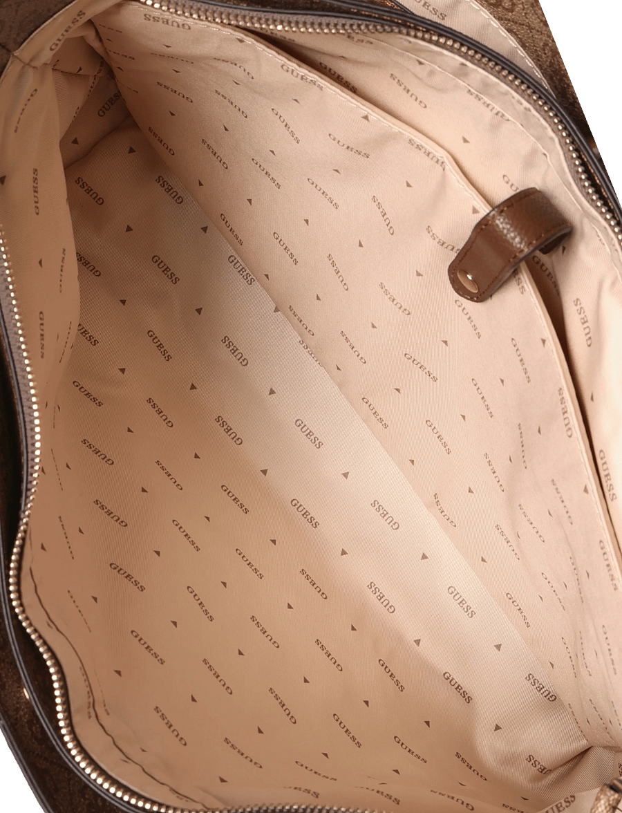 GUESS - NOELLE II TECH TOTE - tote bags - latte logo/brown - 3