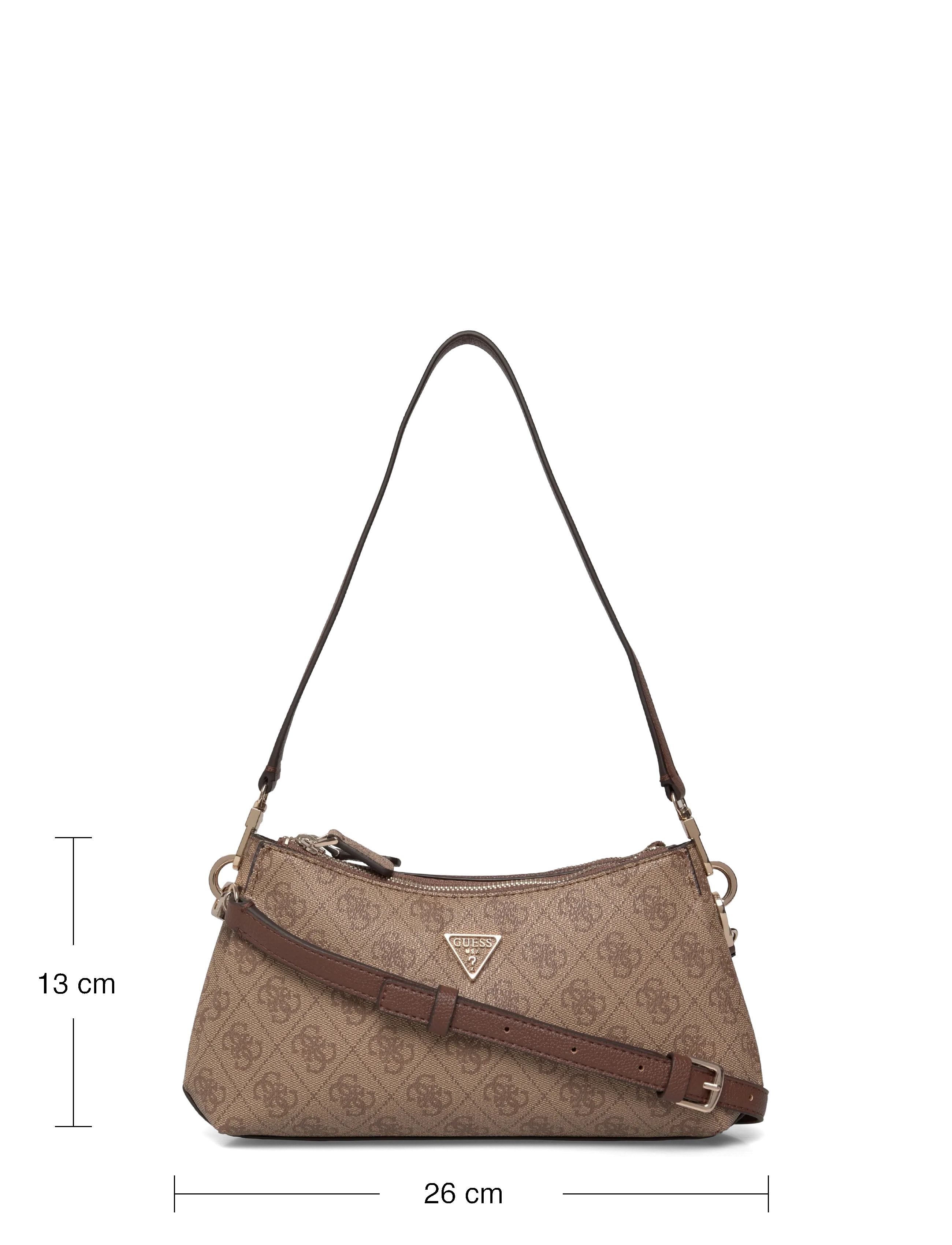 GUESS - NOELLE II 3 COMP SHLDR XBODY - kasdienis stilius - latte logo/brown - 3