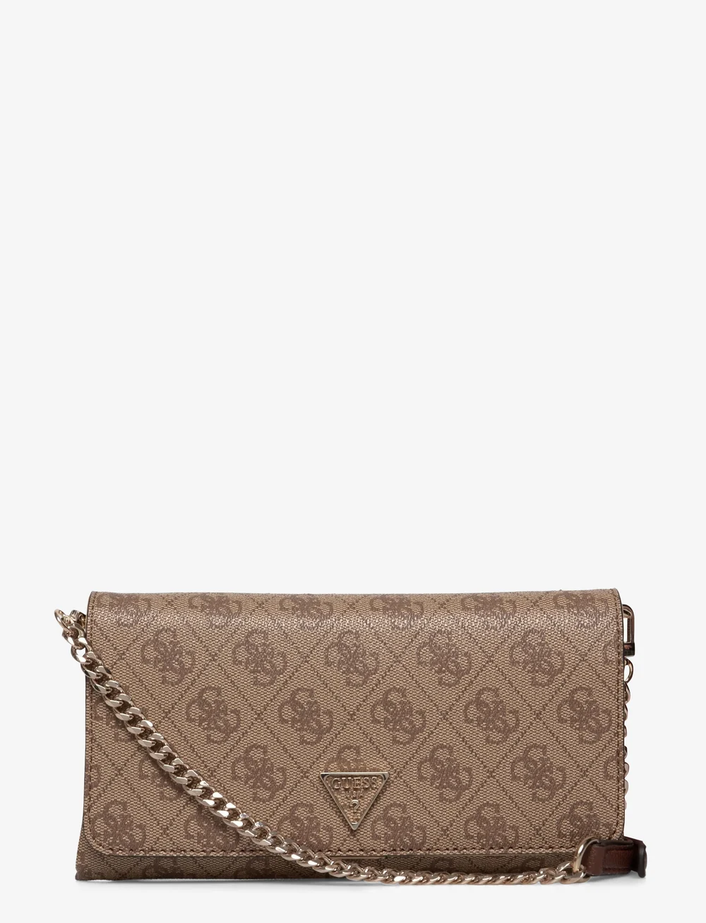 GUESS - NOELLE II XBODY FLAP ORGANIZER - umhängetaschen - latte logo/brown - 0