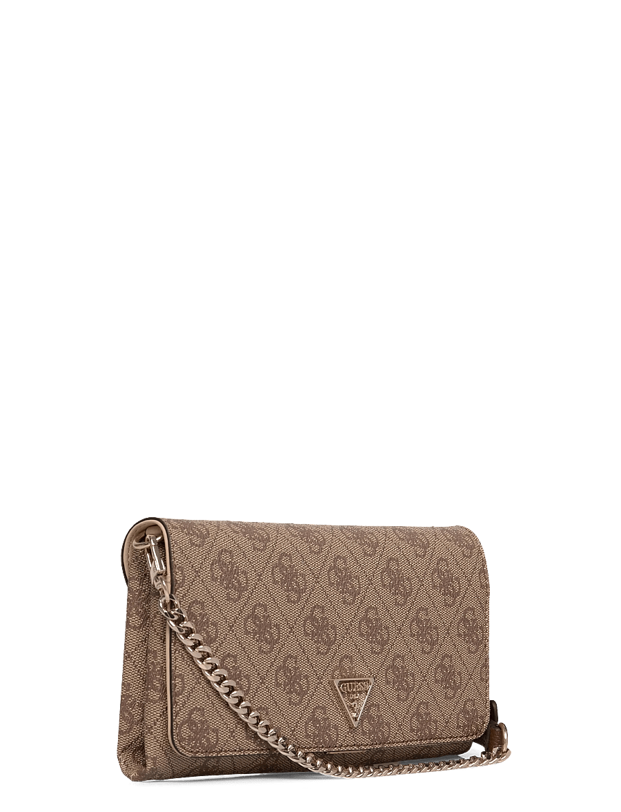 GUESS - NOELLE II XBODY FLAP ORGANIZER - crossbody bags - latte logo/brown - 2
