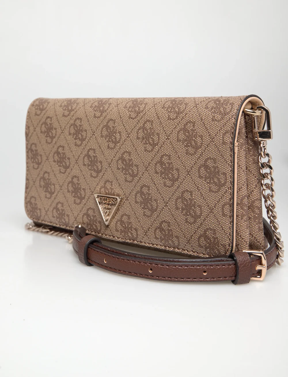 GUESS - NOELLE II XBODY FLAP ORGANIZER - umhängetaschen - latte logo/brown - 3