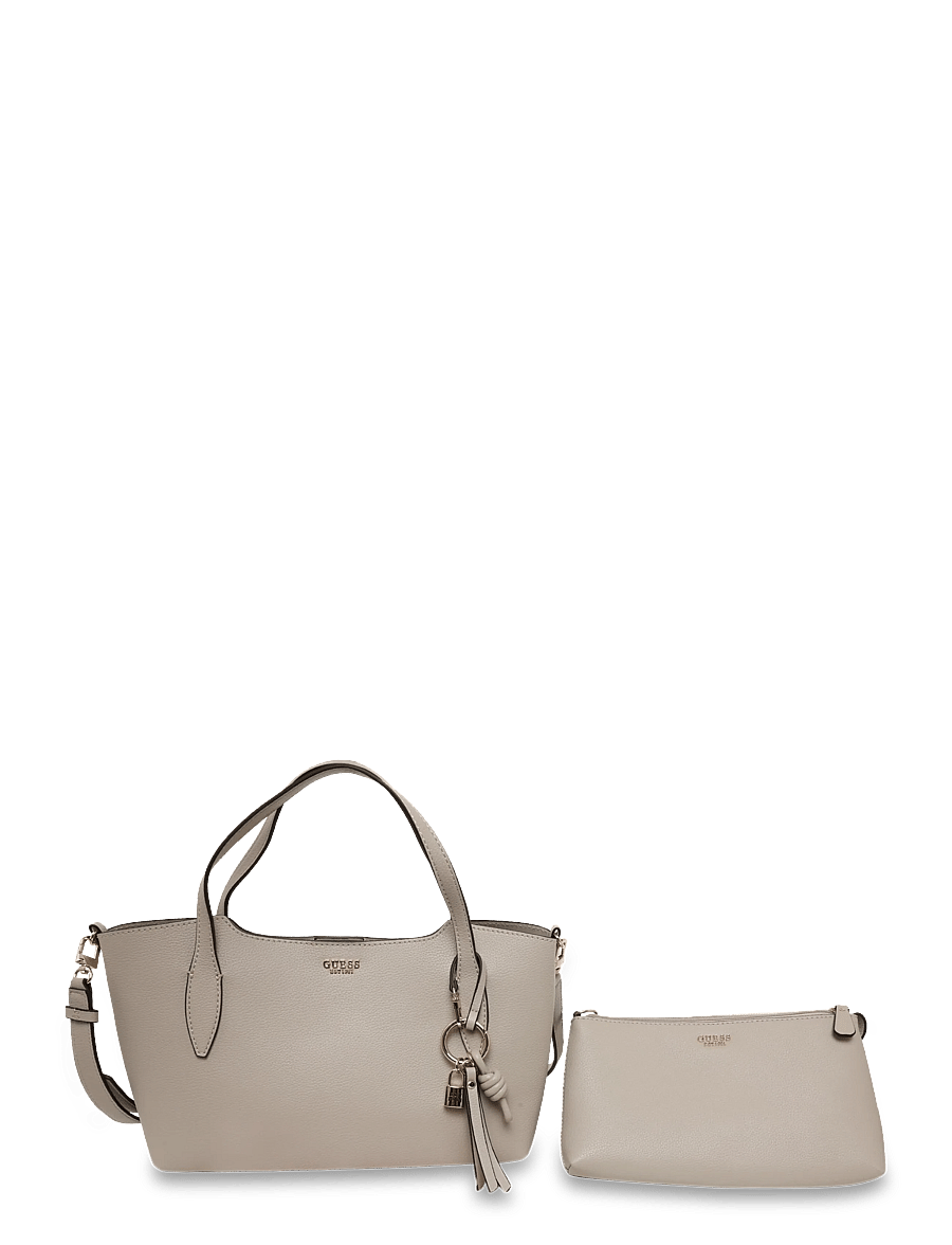 GUESS - MELODY 2 IN 1 SATCHEL - light taupe - 0
