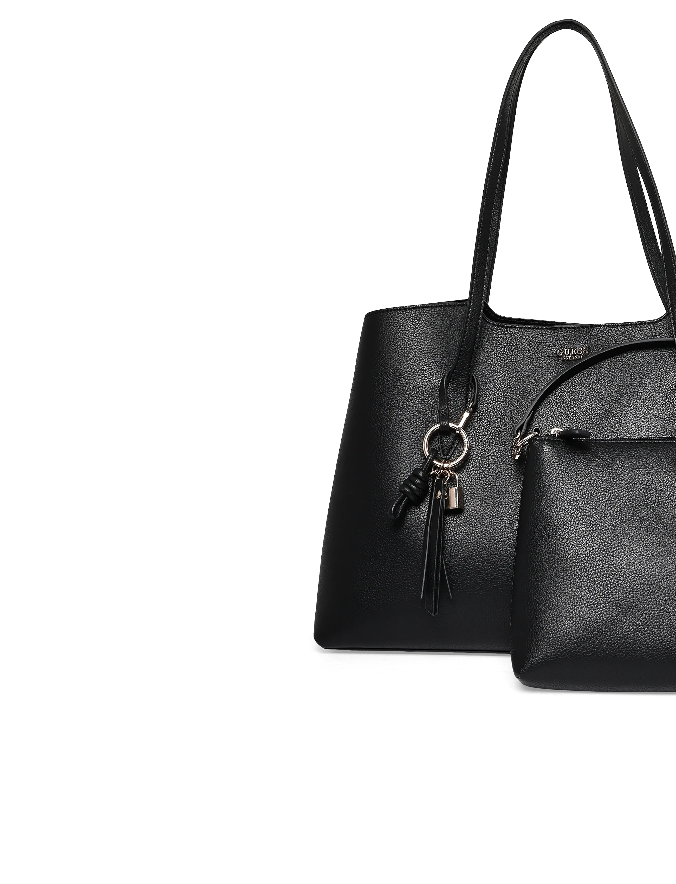GUESS - MELODY 2 IN 1 TOTE - tote bags - black - 2