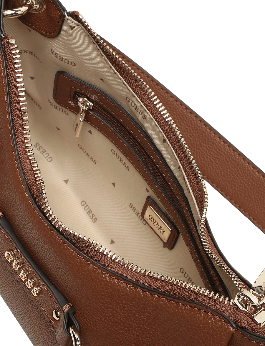GUESS - CAMELIA SHOULDER BAG - igapäevane stiil - cognac - 3
