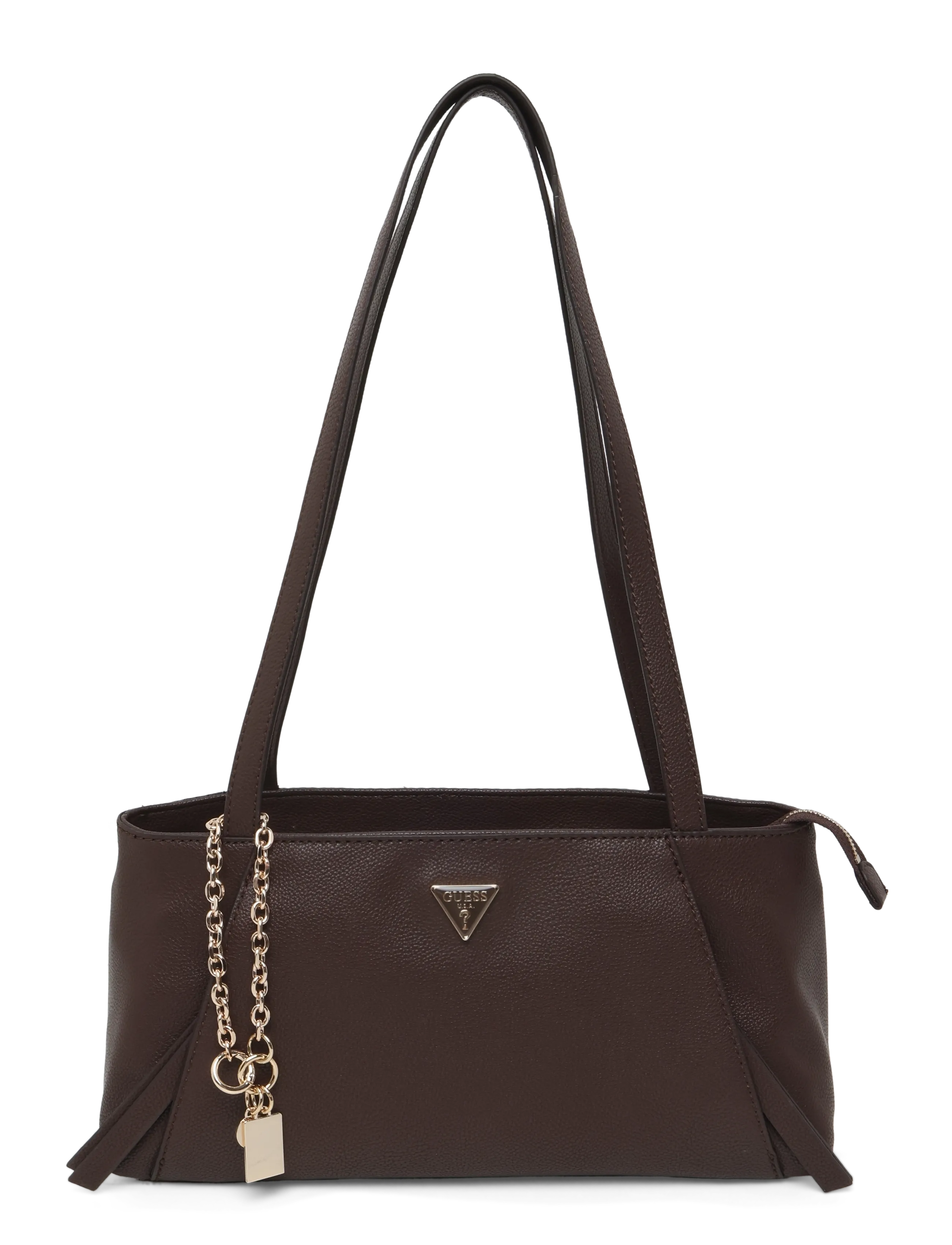 GUESS DEVON SHOULDER SATCHEL - Kotid - BROWN / brown