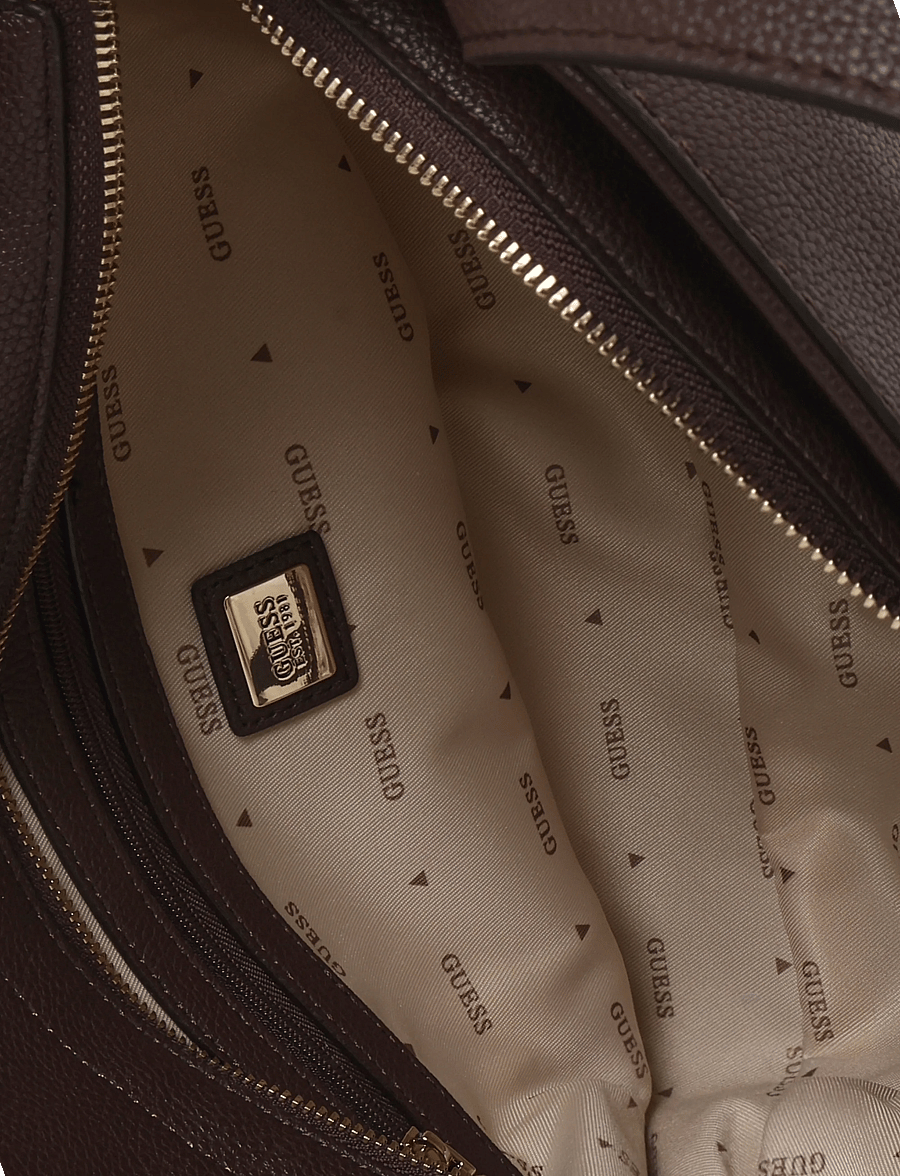 GUESS - DEVON SHOULDER SATCHEL - everyday style - brown - 3