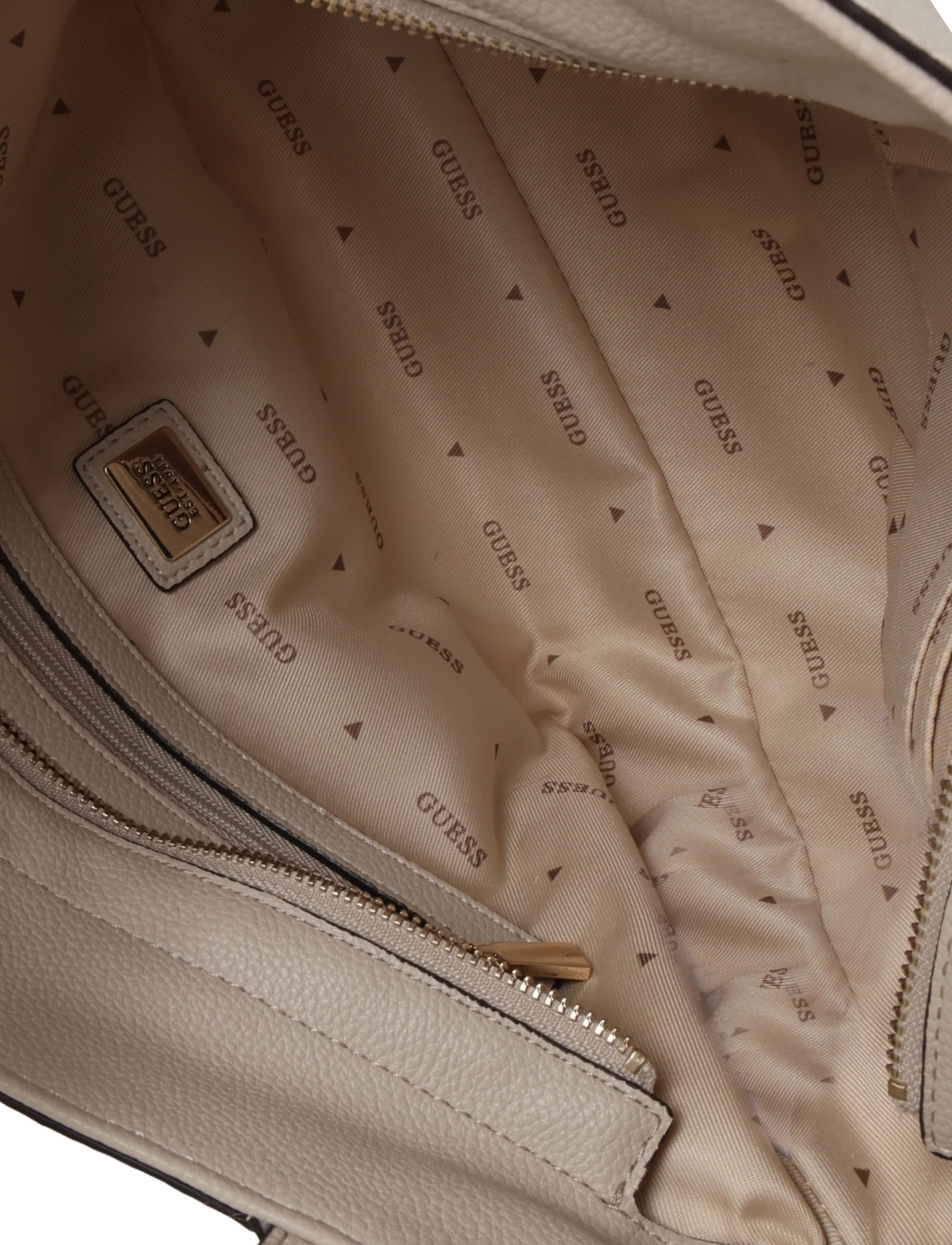 GUESS - DEVON SHOULDER SATCHEL - vardagsstil - light taupe - 3