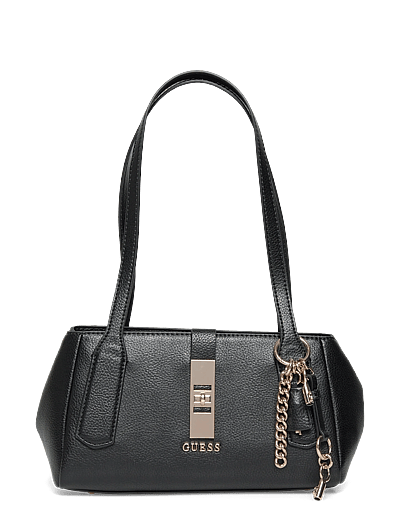 GUESS BROOKE SHOULDER SATCHEL - Hversdagsleg Tíska - BLACK / black