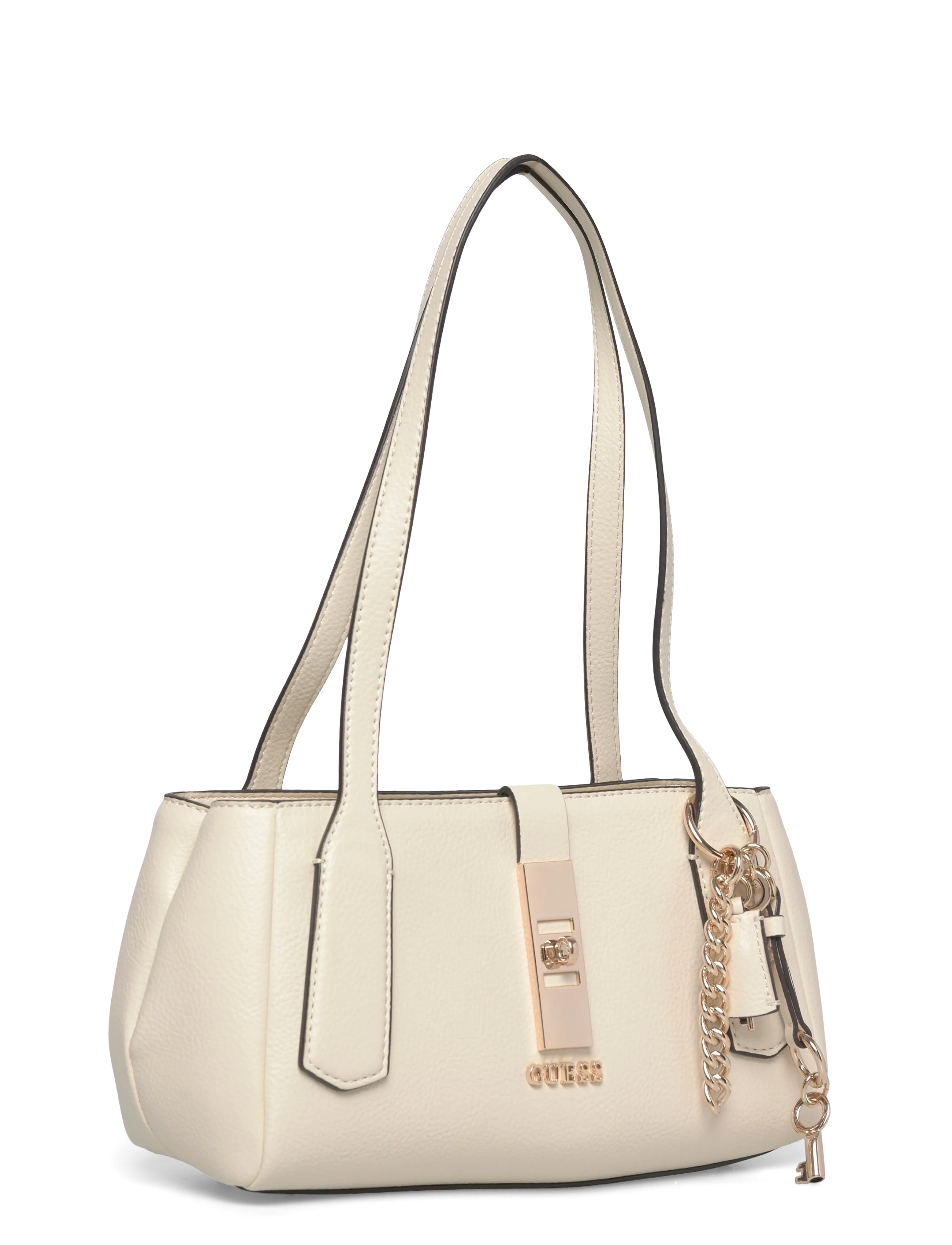 GUESS - BROOKE SHOULDER SATCHEL - alltags-style - off white - 2