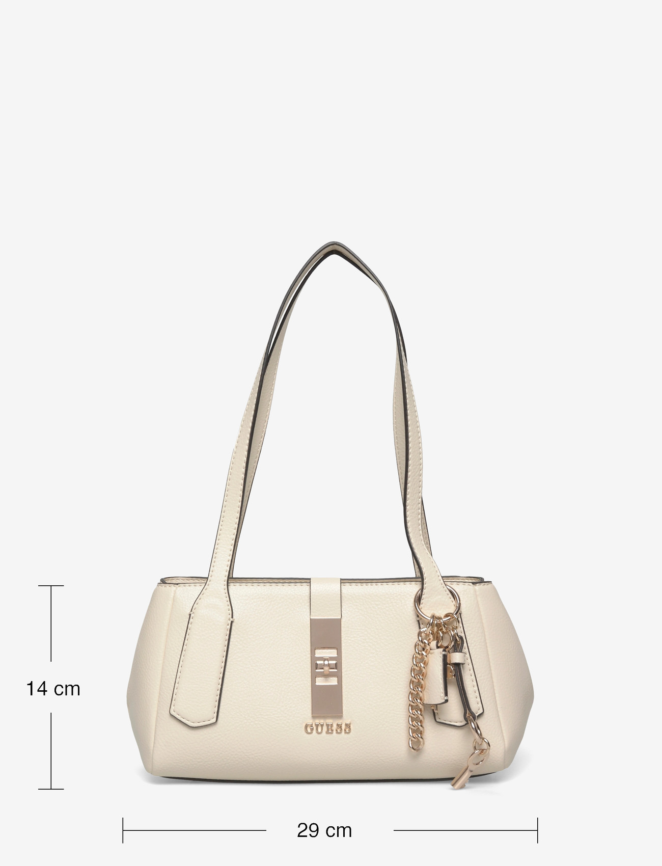 GUESS - BROOKE SHOULDER SATCHEL - hverdags stil - off white - 3