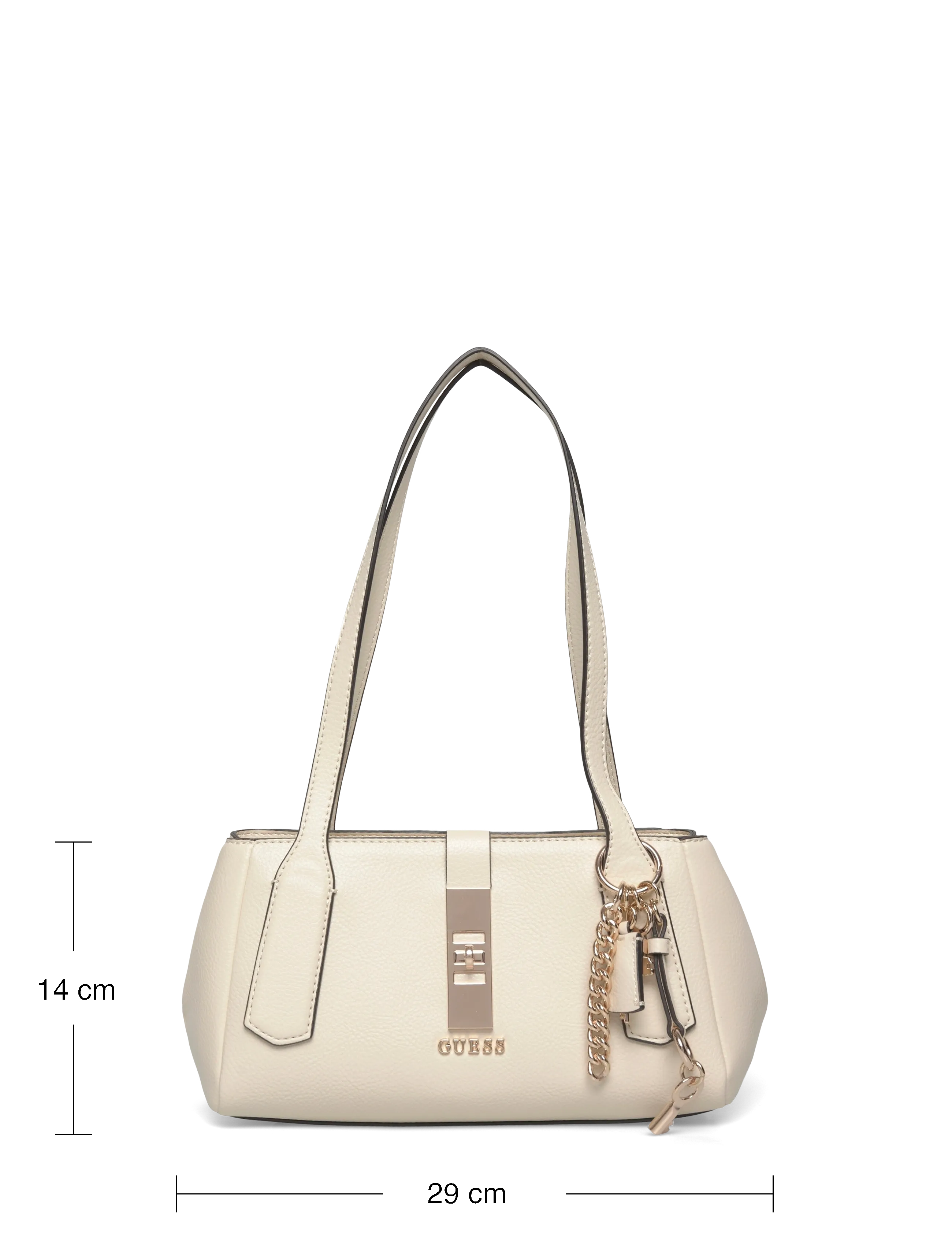 GUESS - BROOKE SHOULDER SATCHEL - alltags-style - off white - 3