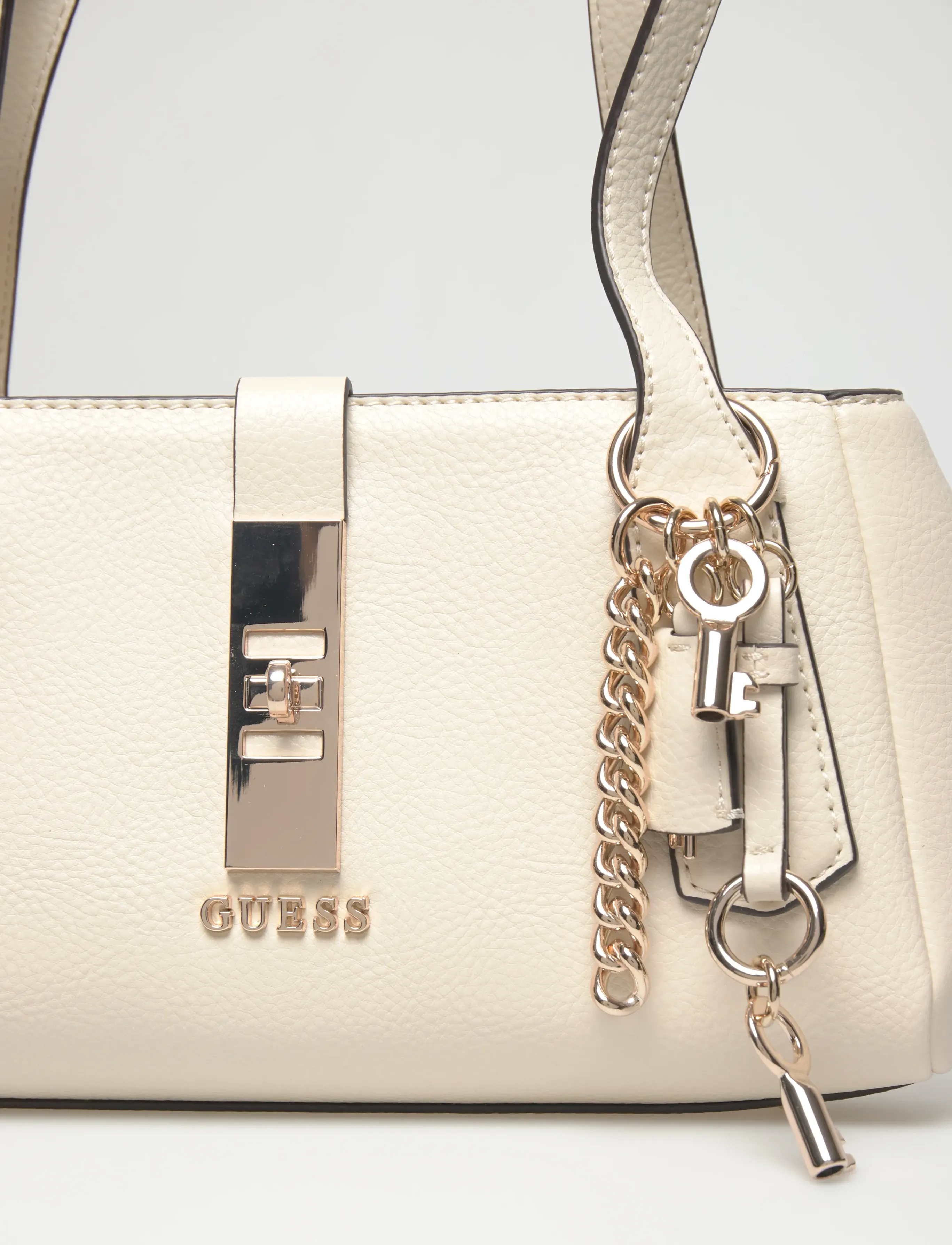GUESS - BROOKE SHOULDER SATCHEL - alltags-style - off white - 4