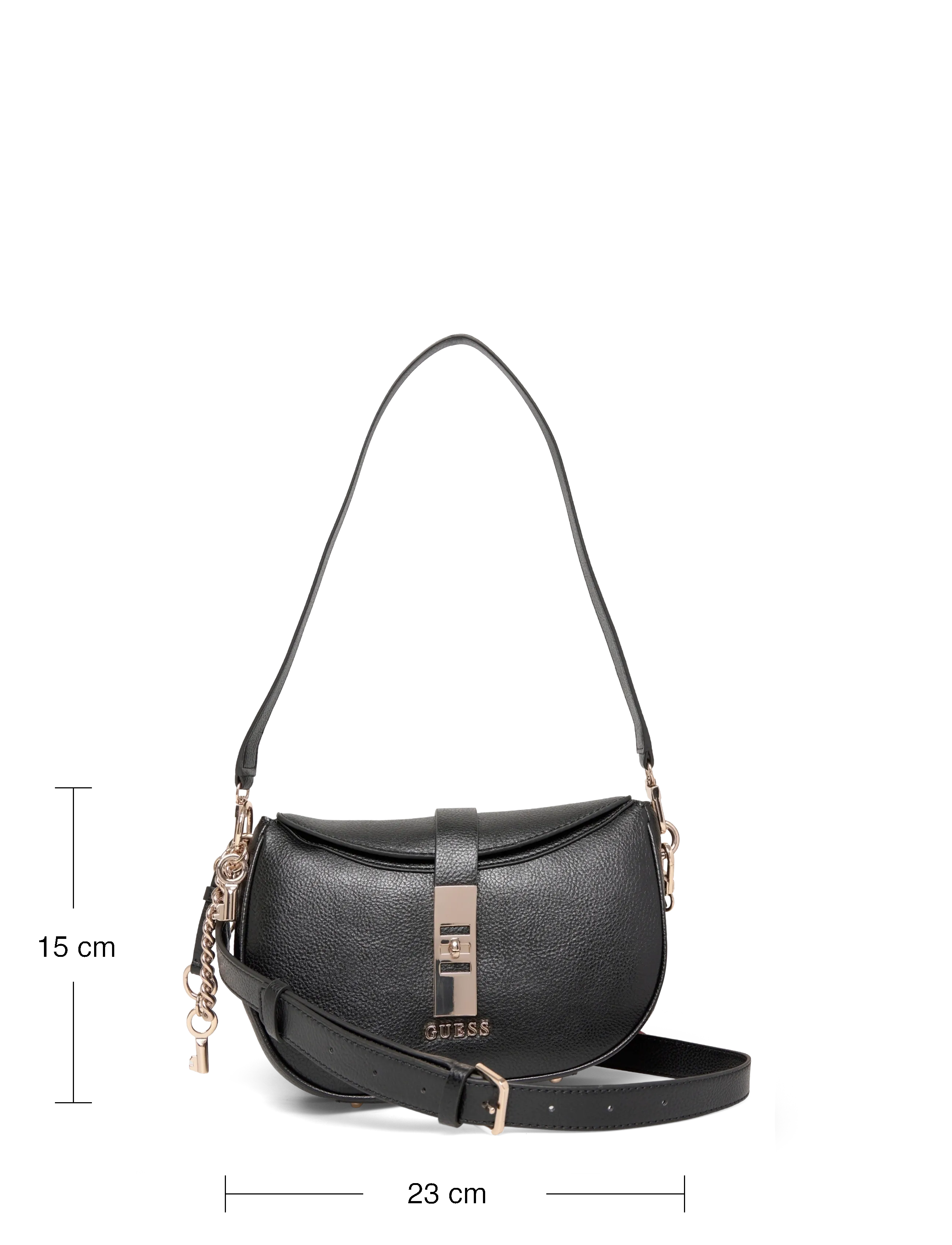 GUESS - BROOKE SHOULDER BAG - alltags-style - black - 3