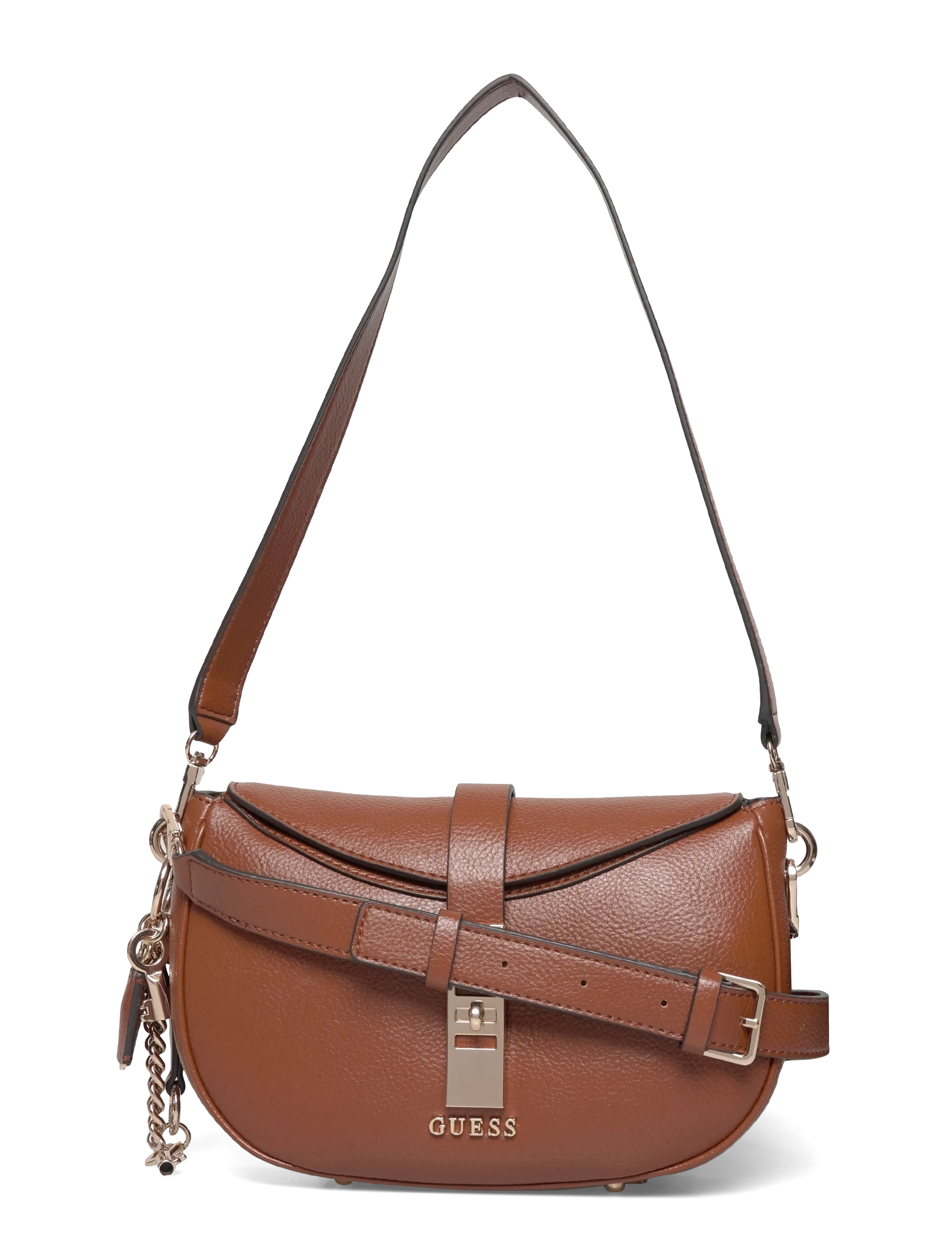 GUESS BROOKE SHOULDER BAG - Skuldertasker - COGNAC / brown