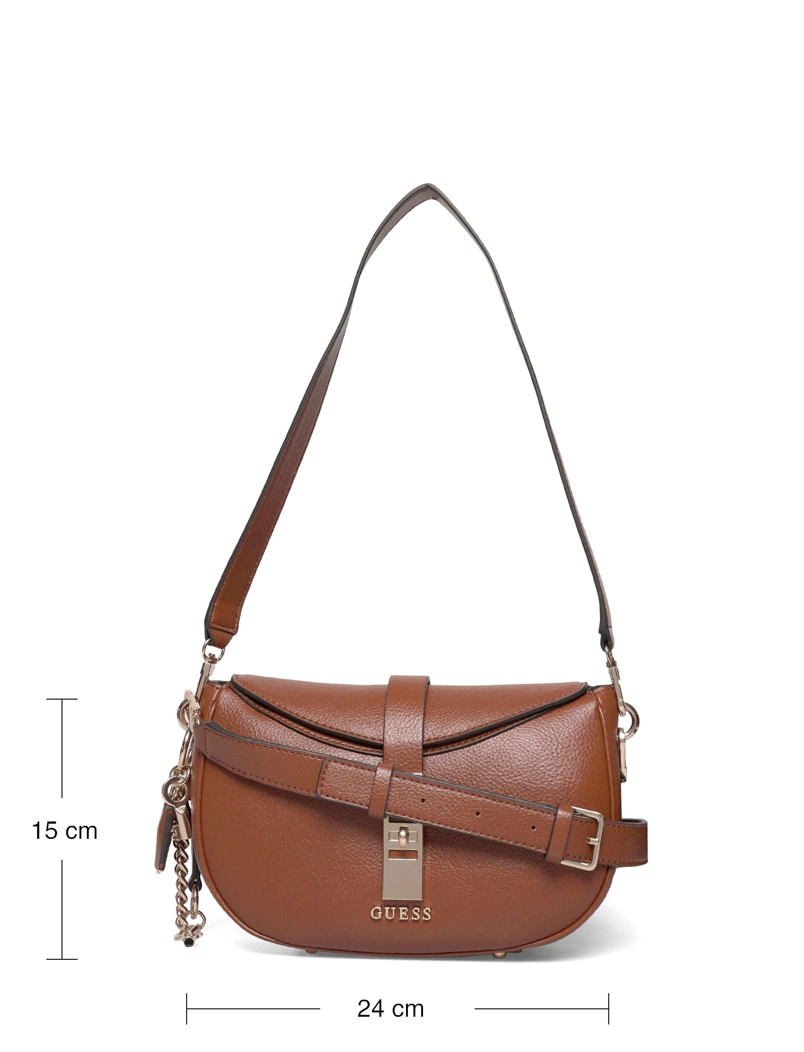 GUESS - BROOKE SHOULDER BAG - hverdags stil - cognac - 3