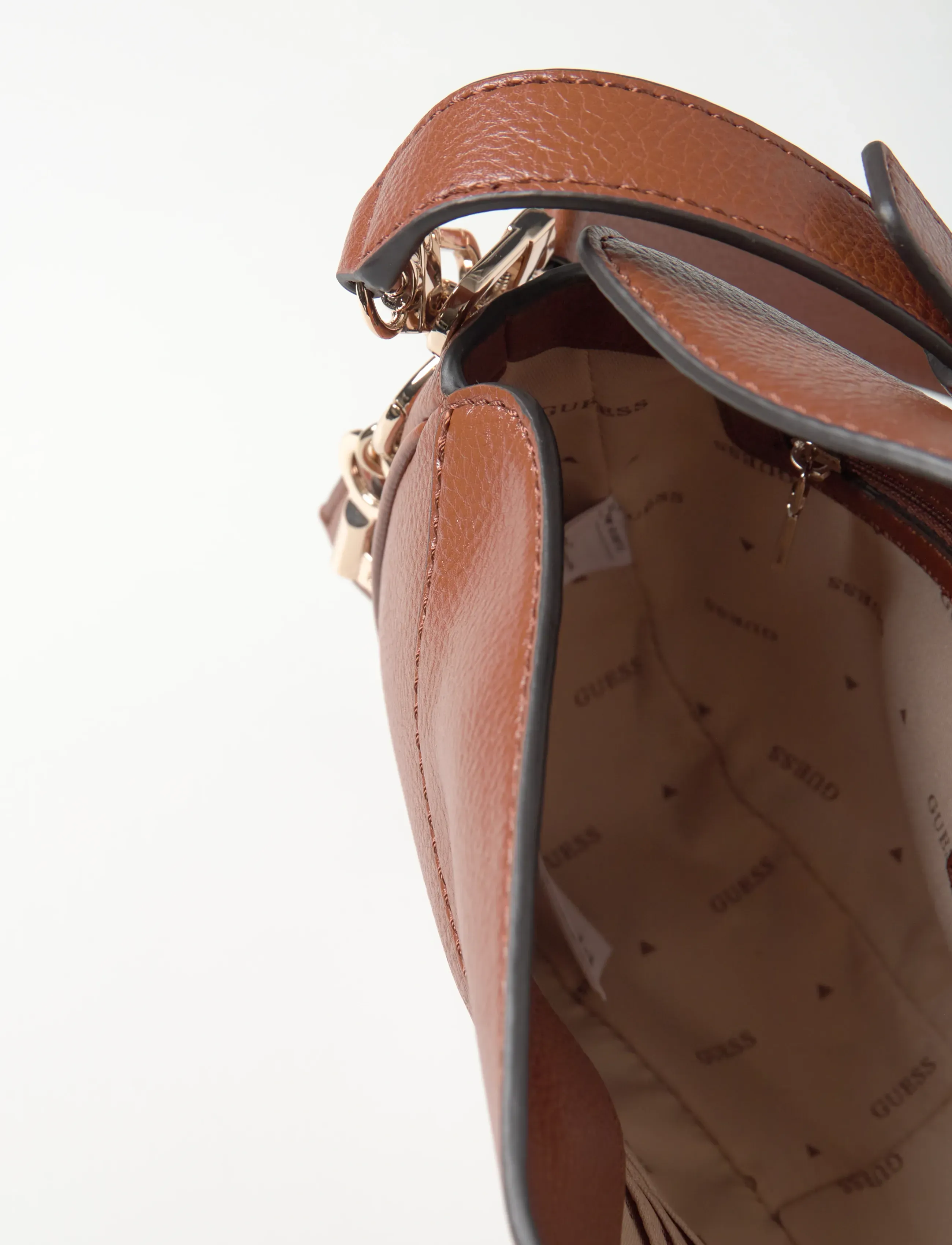 GUESS - BROOKE SHOULDER BAG - hverdags stil - cognac - 5