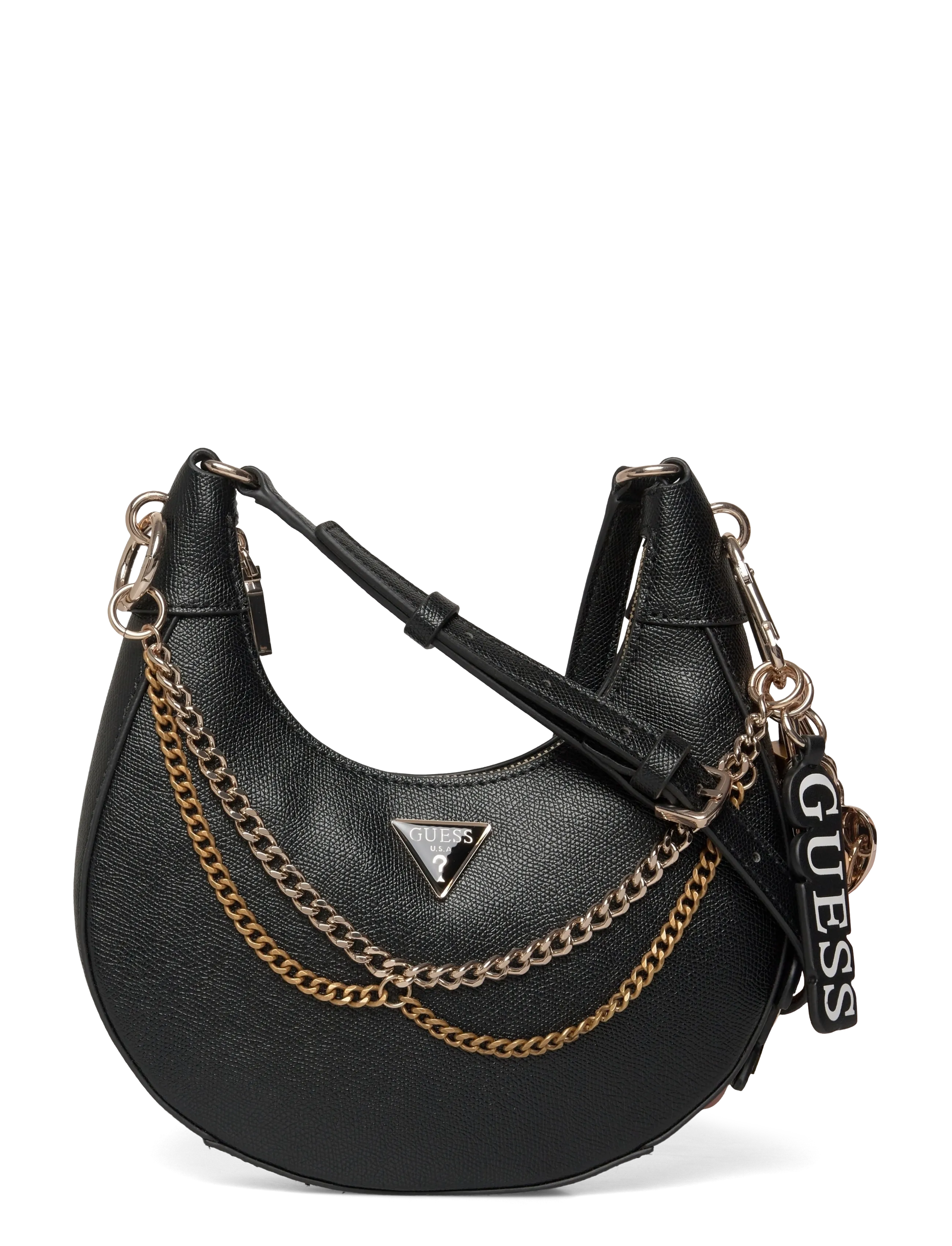 GUESS DAVINA SHOULDER BAG - Axelremsväskor - BLACK / black