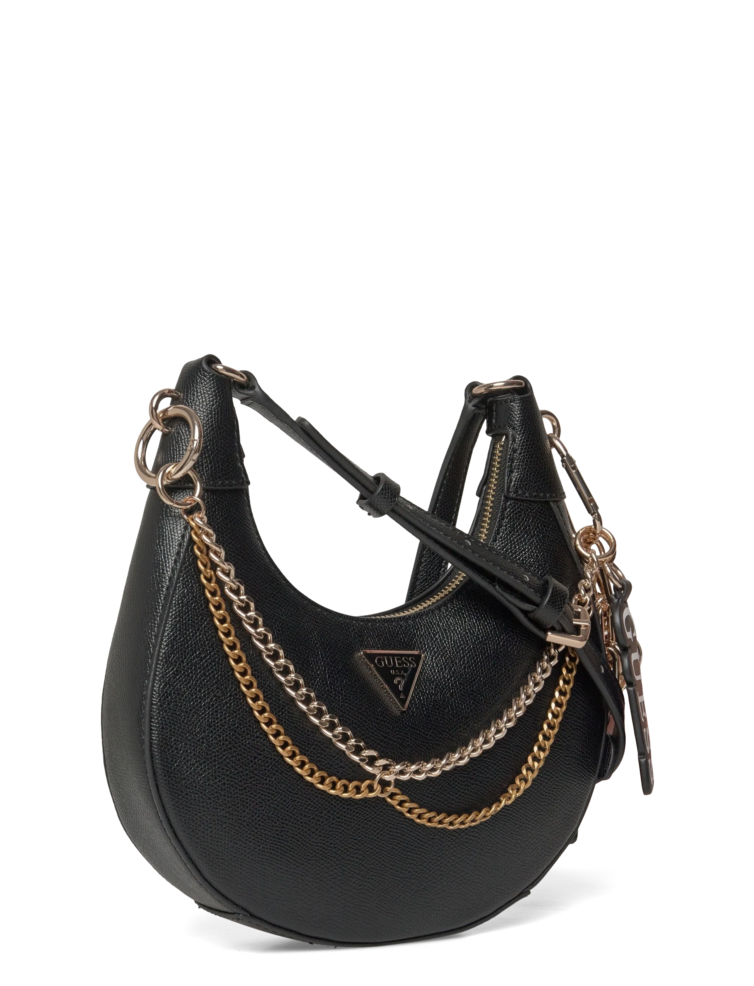 GUESS - DAVINA SHOULDER BAG - feestelijke kleding voor outlet-prijzen - black - 2