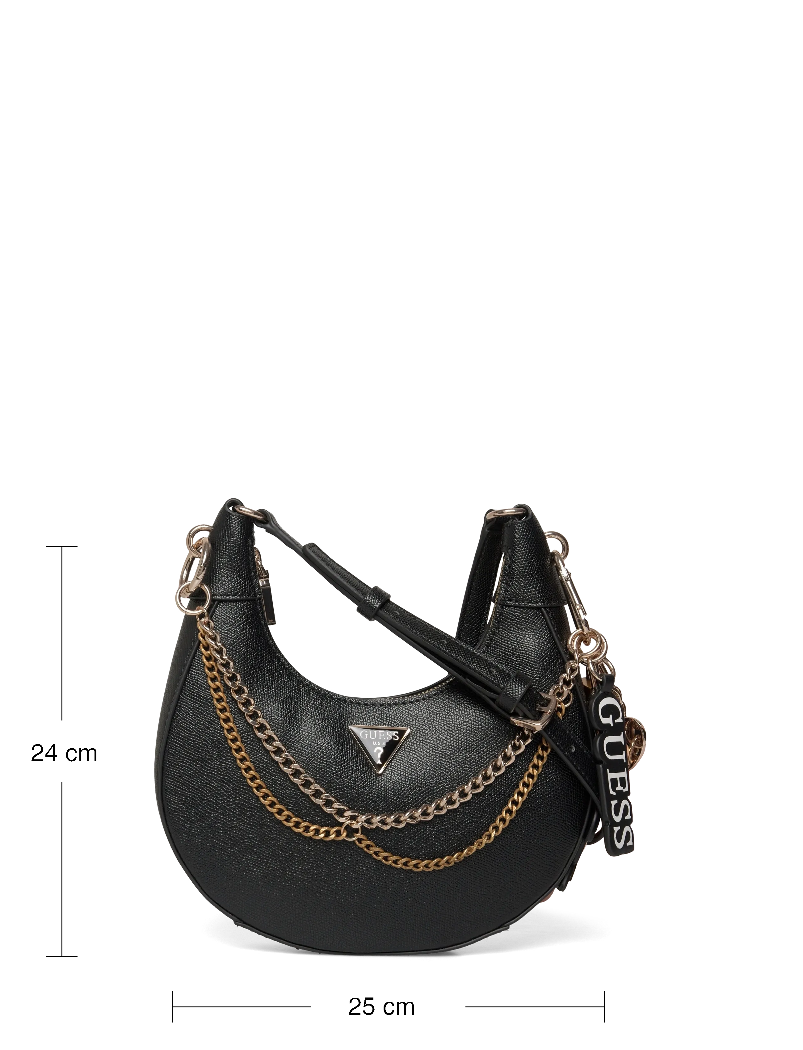 GUESS - DAVINA SHOULDER BAG - feestelijke kleding voor outlet-prijzen - black - 3