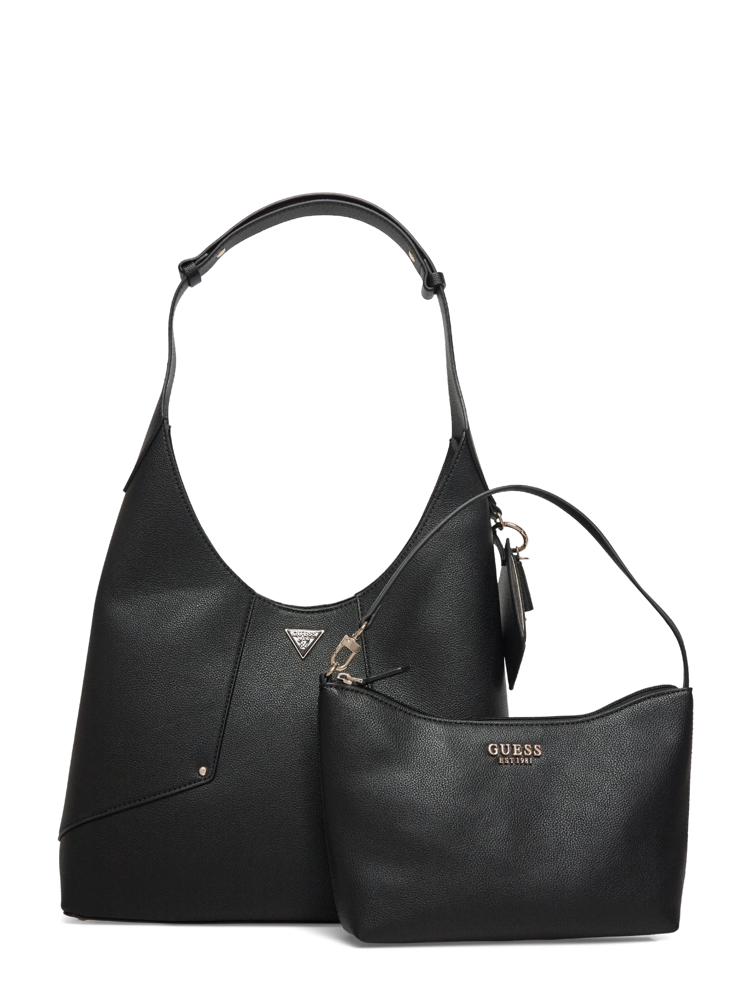 GUESS DARCY HOBO - Handtassen - BLACK / black