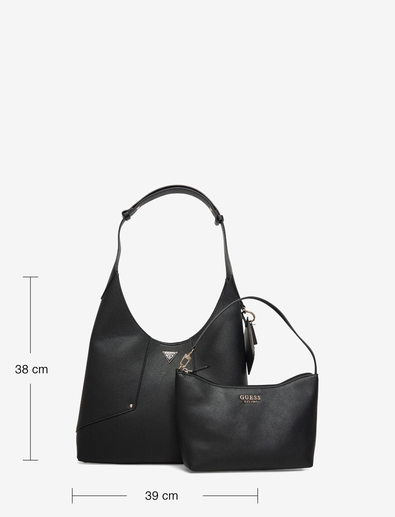 GUESS - DARCY HOBO - handbags - black - 3