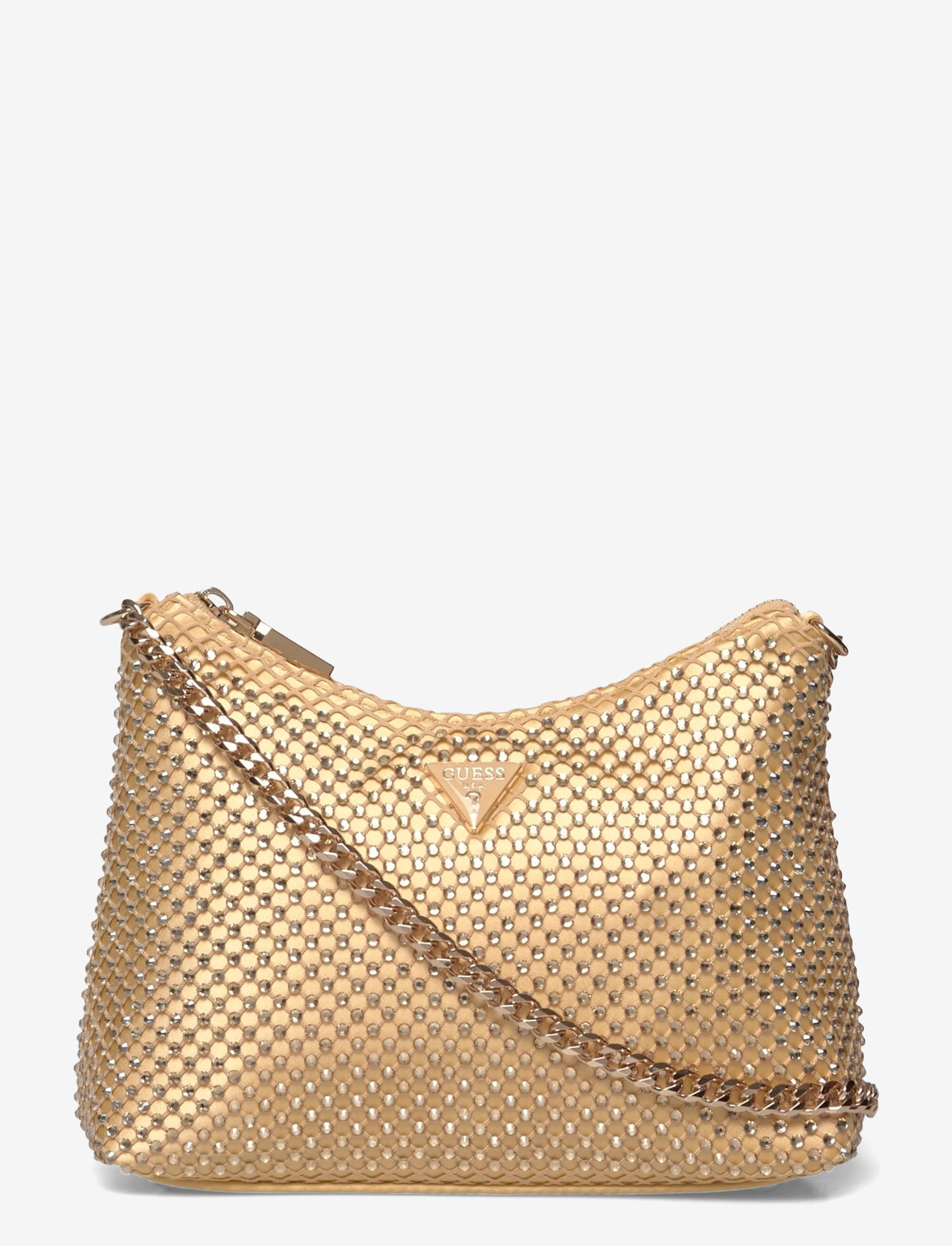 GUESS - ZALINA TOP ZIP SHOULDER BAG - særlige begivenheder - gold - 0
