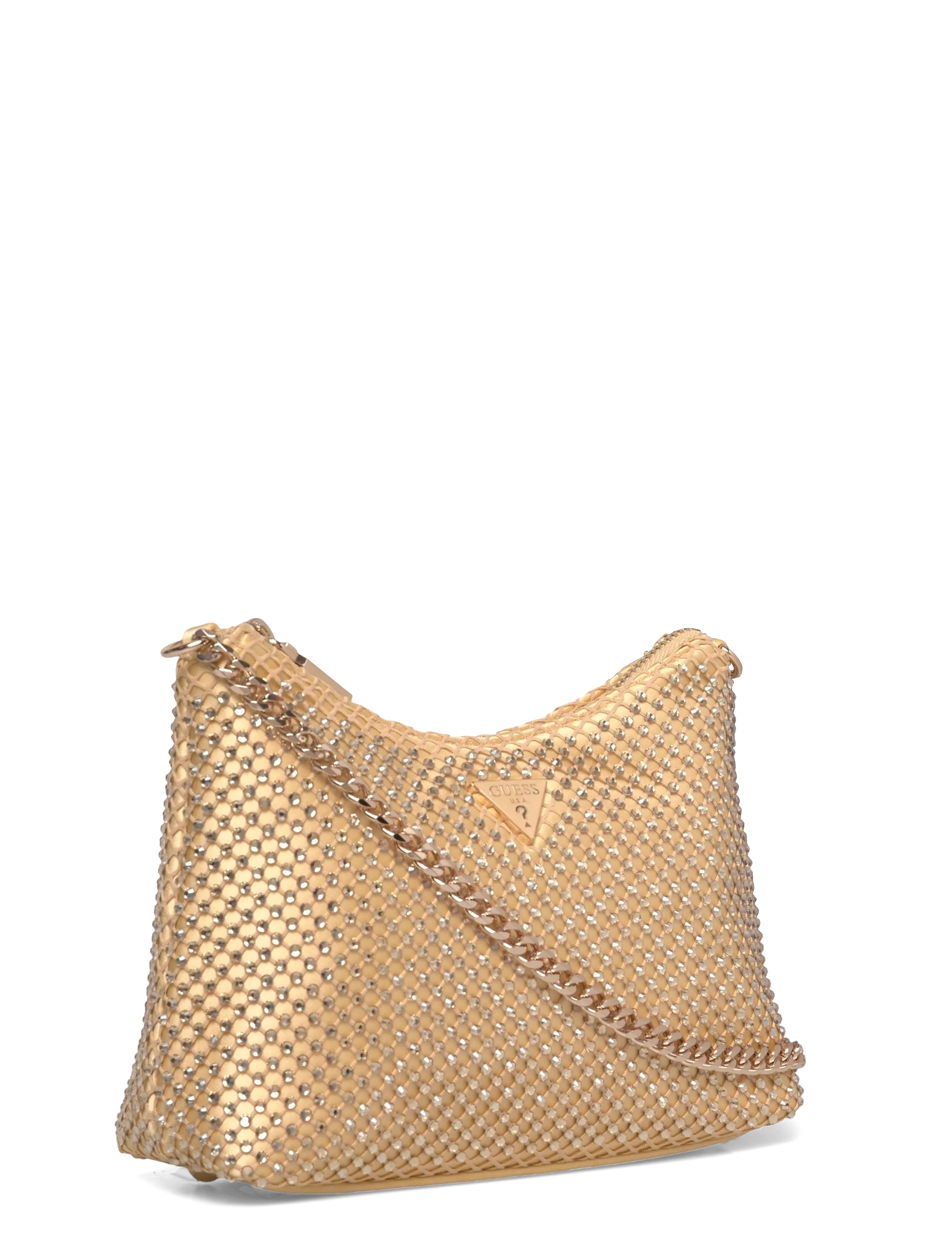 GUESS - ZALINA TOP ZIP SHOULDER BAG - olkalaukut - gold - 2