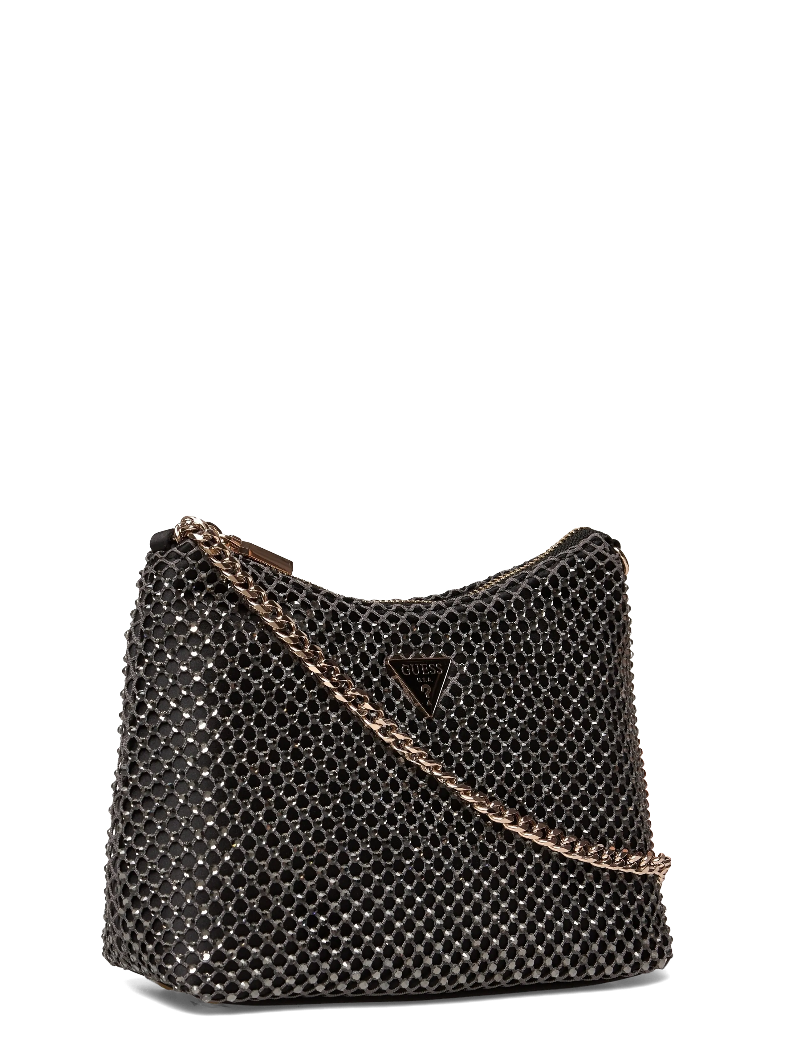 GUESS - ZALINA TOP ZIP SHOULDER BAG - skuldertasker - pewter - 2