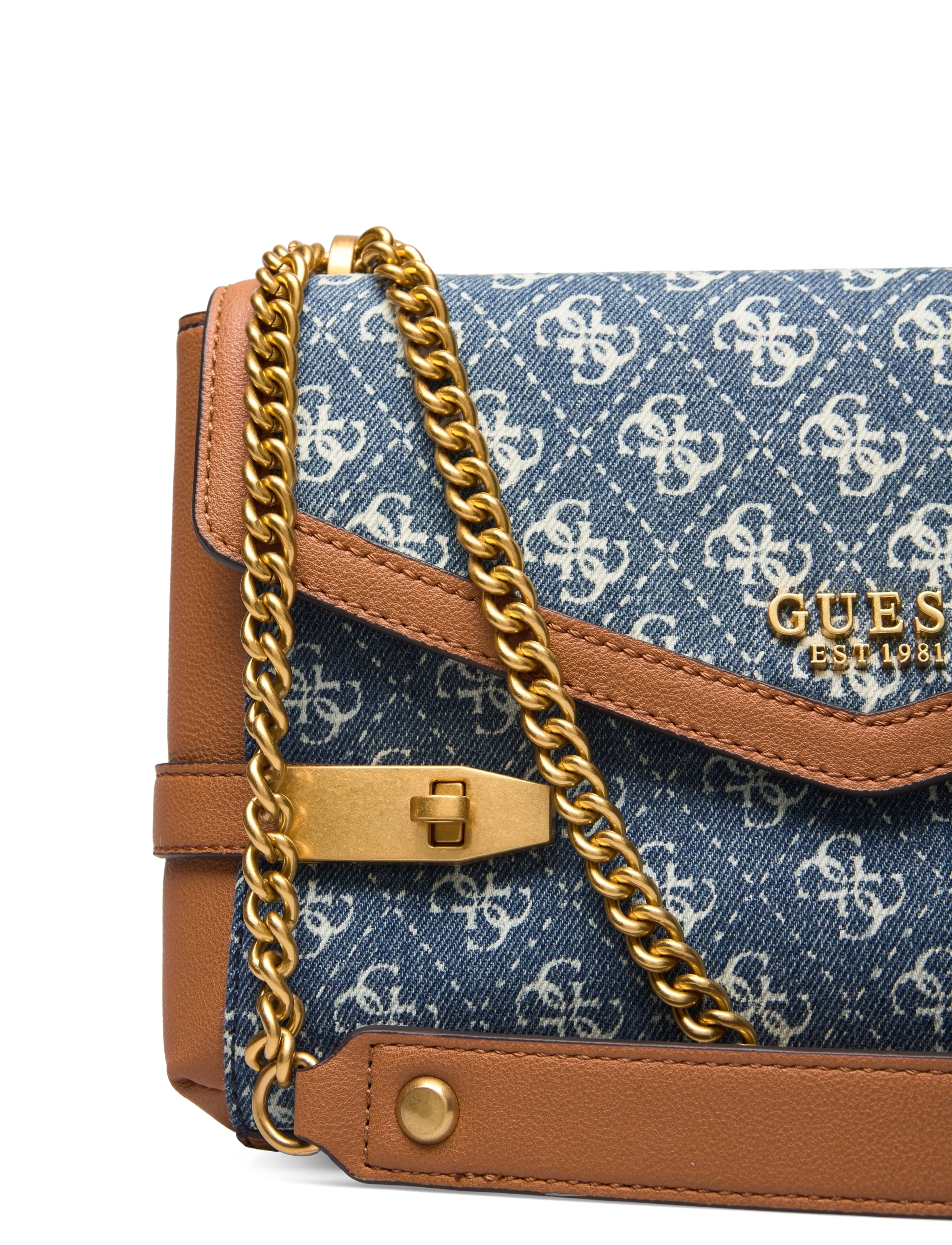 GUESS - ZADIE LOGO CNVRTBLE XBODY FLAP - denim logo multi - 3