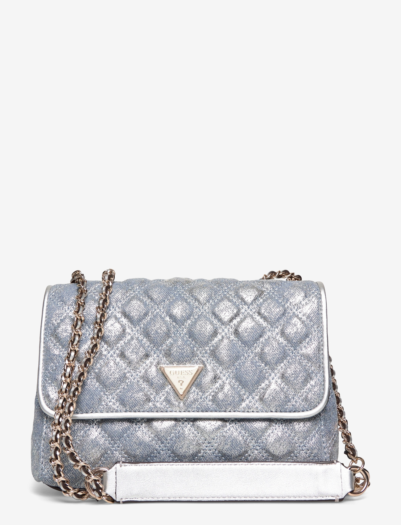 GUESS - GIULLY II 2 COMP CNVRTBLE FLAP - everyday style - metallic denim - 0