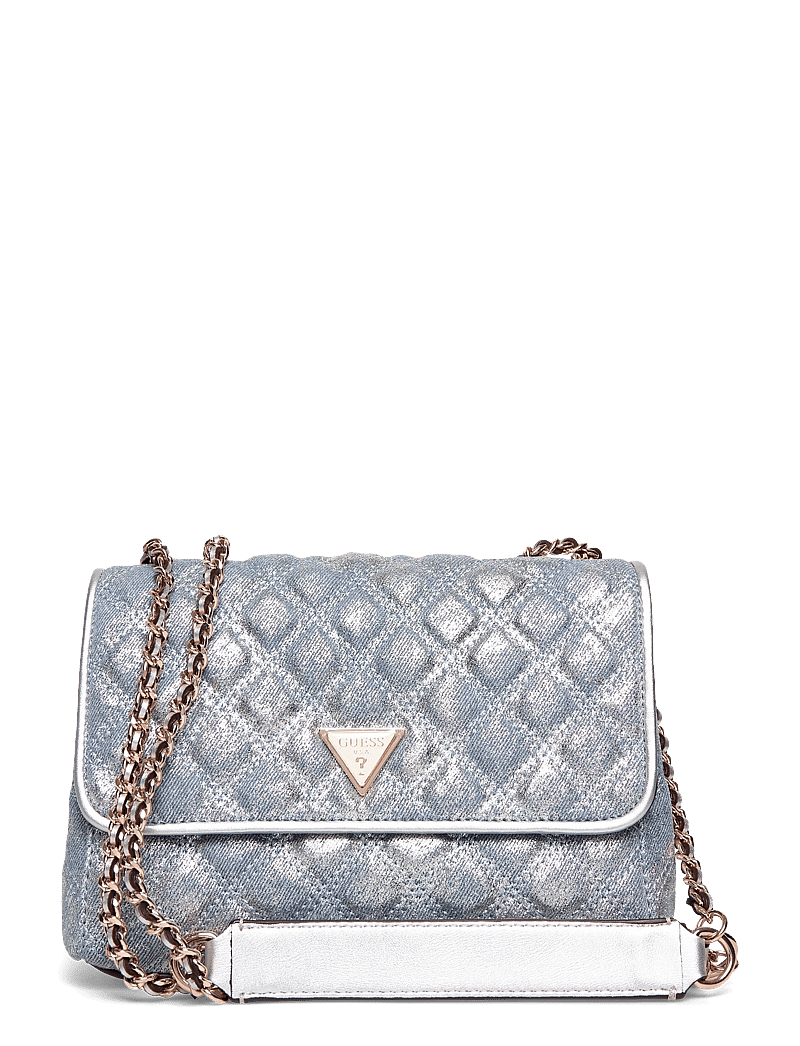 GUESS - GIULLY II 2 COMP CNVRTBLE FLAP - everyday style - metallic denim - 0